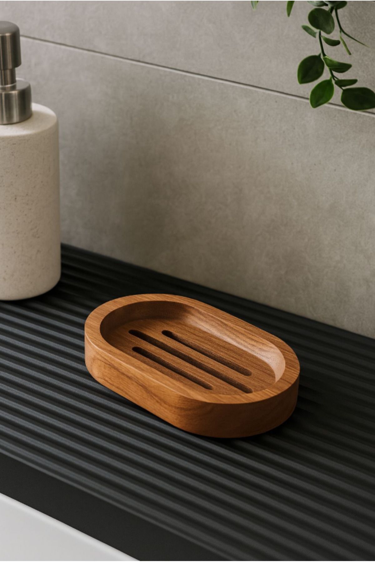 AYGÖREN HOME Ahşap Modern Sabunluk 1 Adet