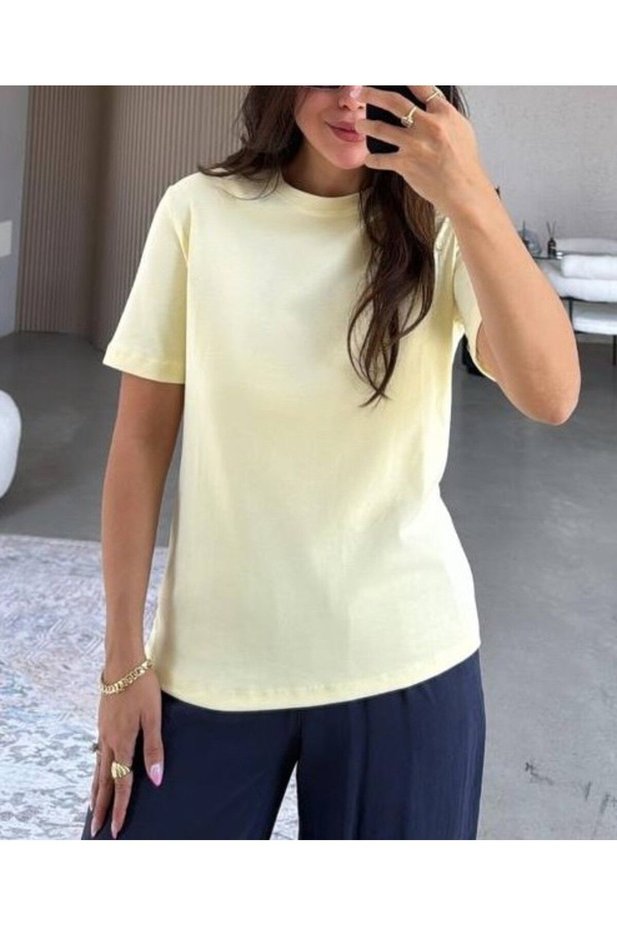 saze butik Sarı T-shirt