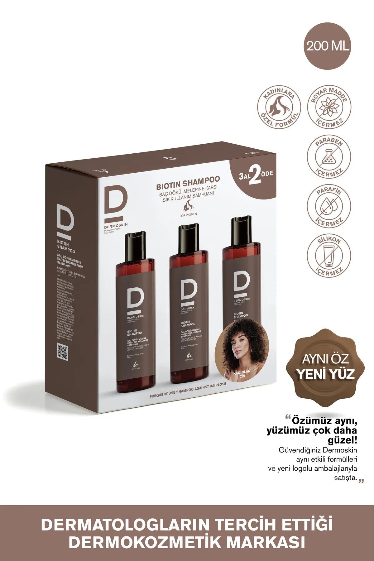 Dermoskin Biotin Kadın Şampuan 200ml 3 Al 2 Öde