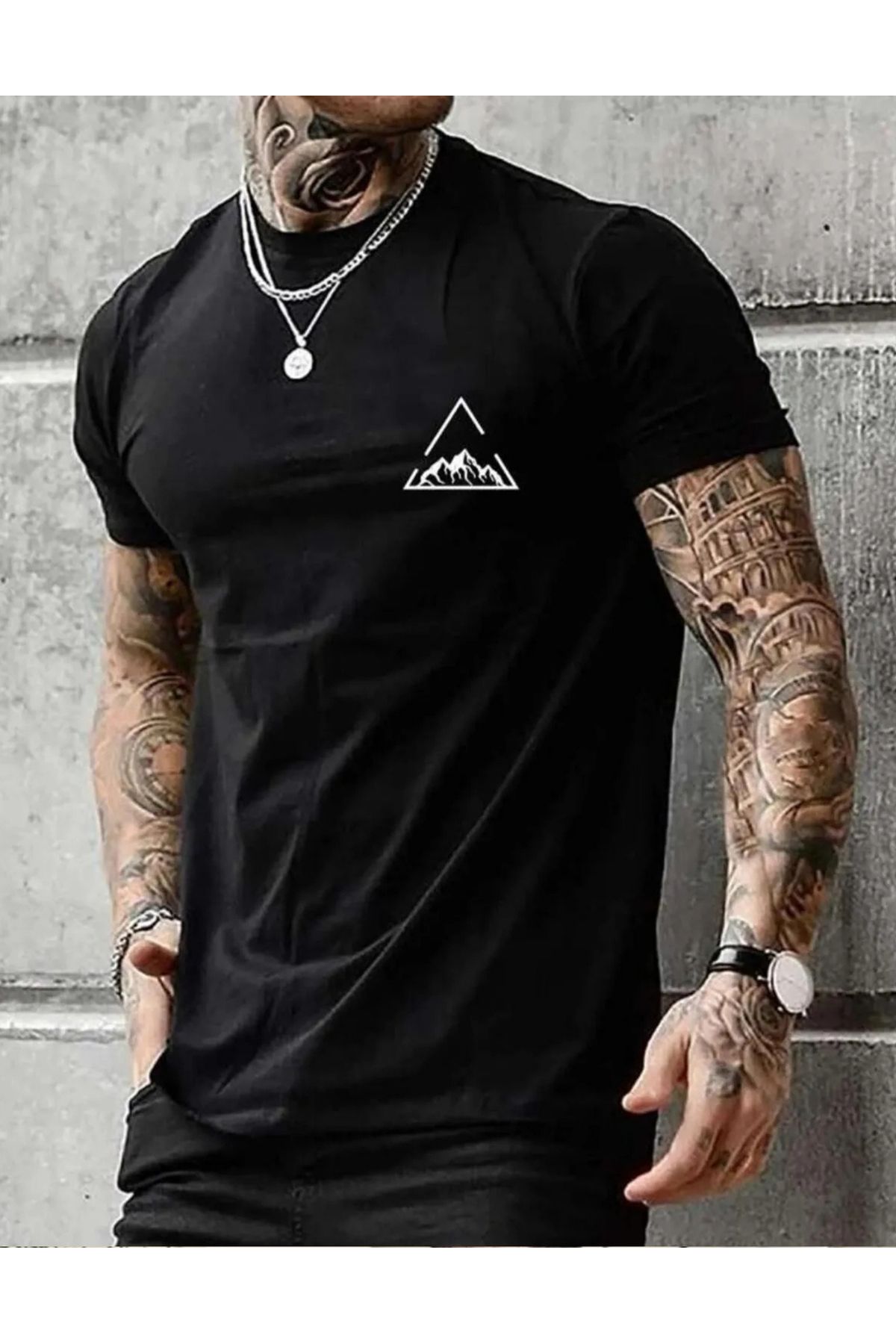 NEMESA Unısex Kadın/Erkek Baskılı Oversize Düşük Kol Bisiklet Yaka T-Shirt