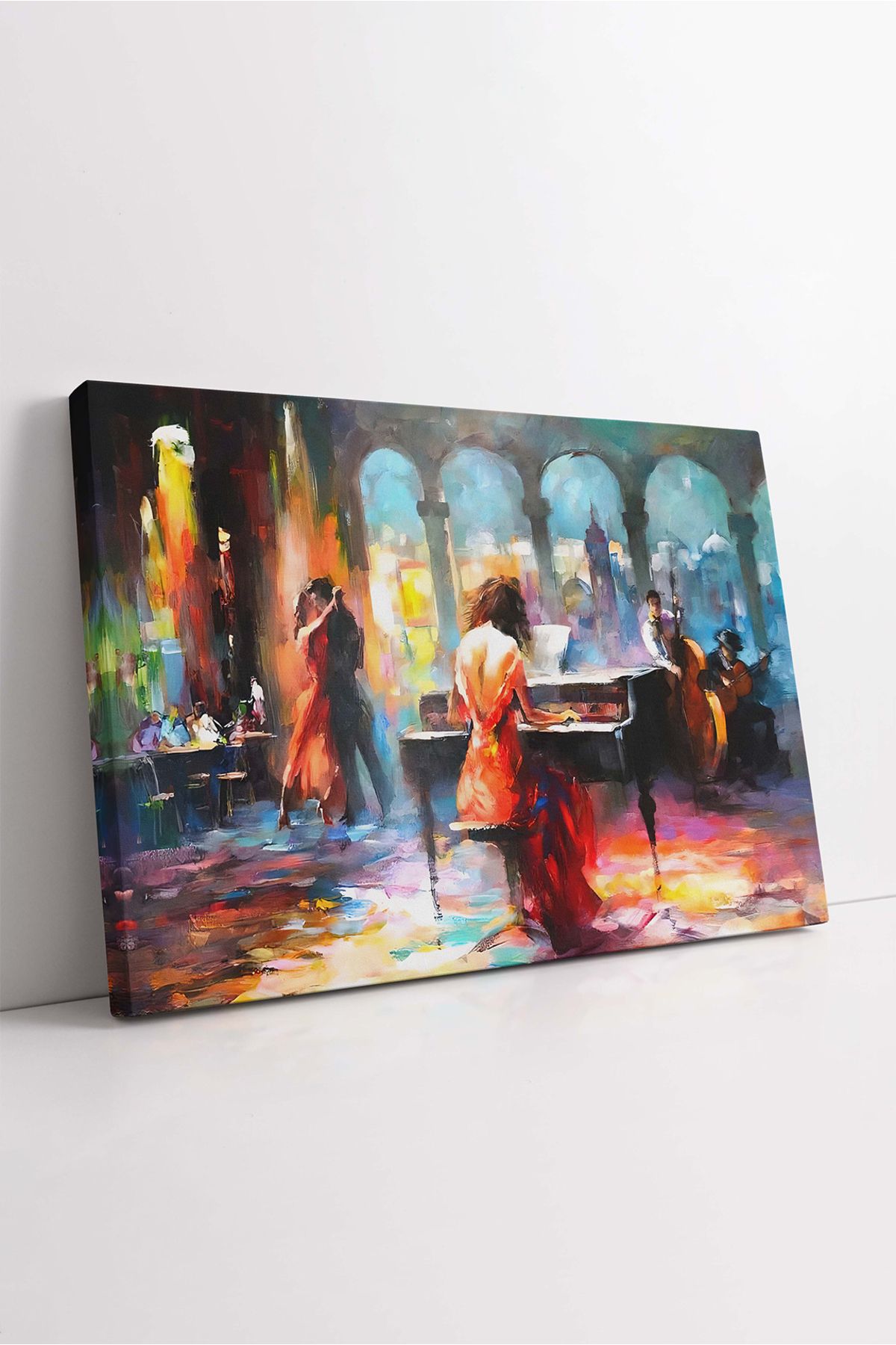 KOSS Dijital Piyano ve Vals Kanvas Tablo, Modern Sanat Tablo, Yağlı Boya Kanvas, Lüks Baskı, Premium Dekor