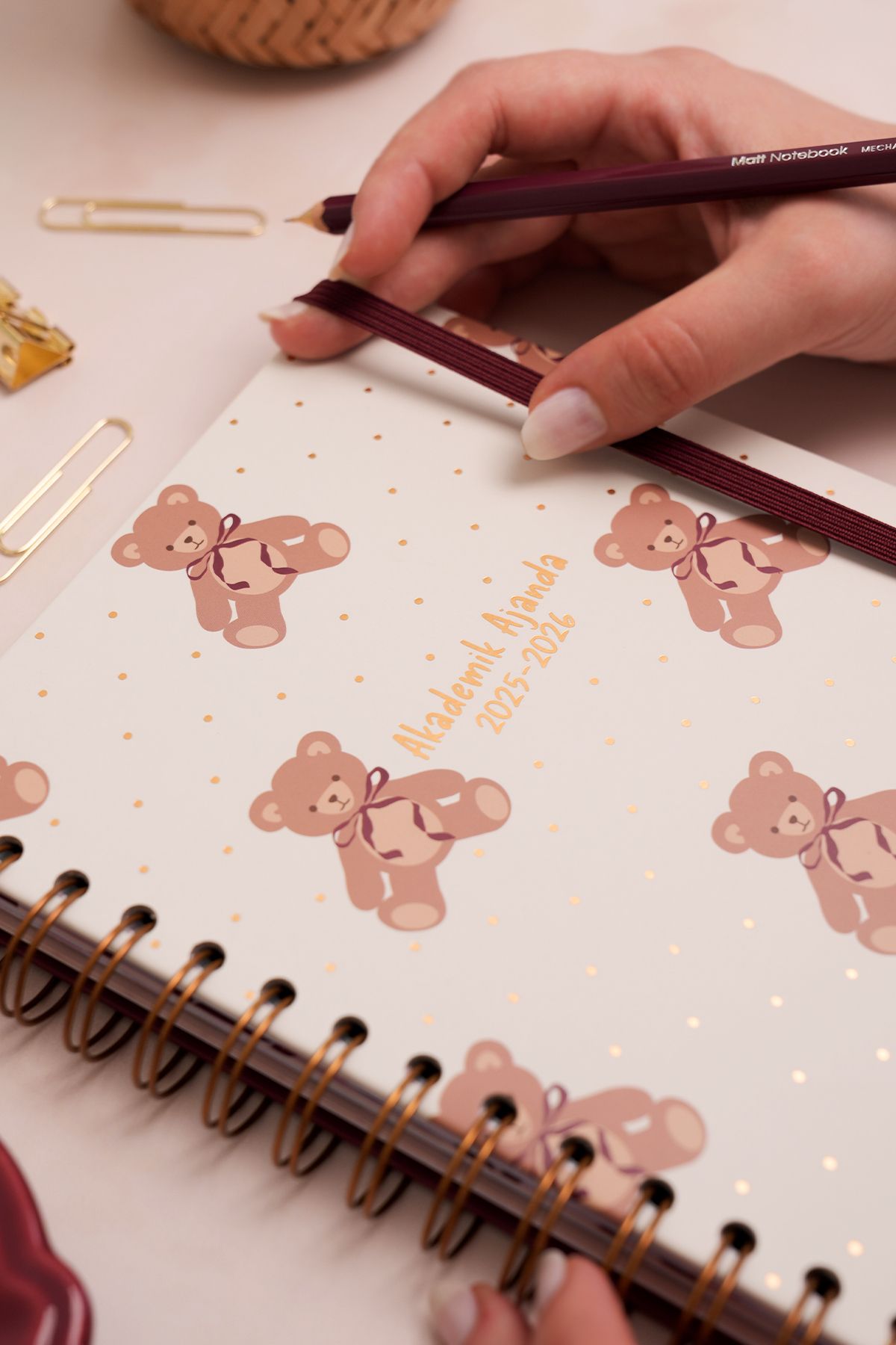 Matt Notebook-2025-2026 A5 Ακαδημαϊκό Ημερολόγιο Σπιράλ 15x21 cm - 16 μηνών - Με Σελίδες Προσομοίωσης 3