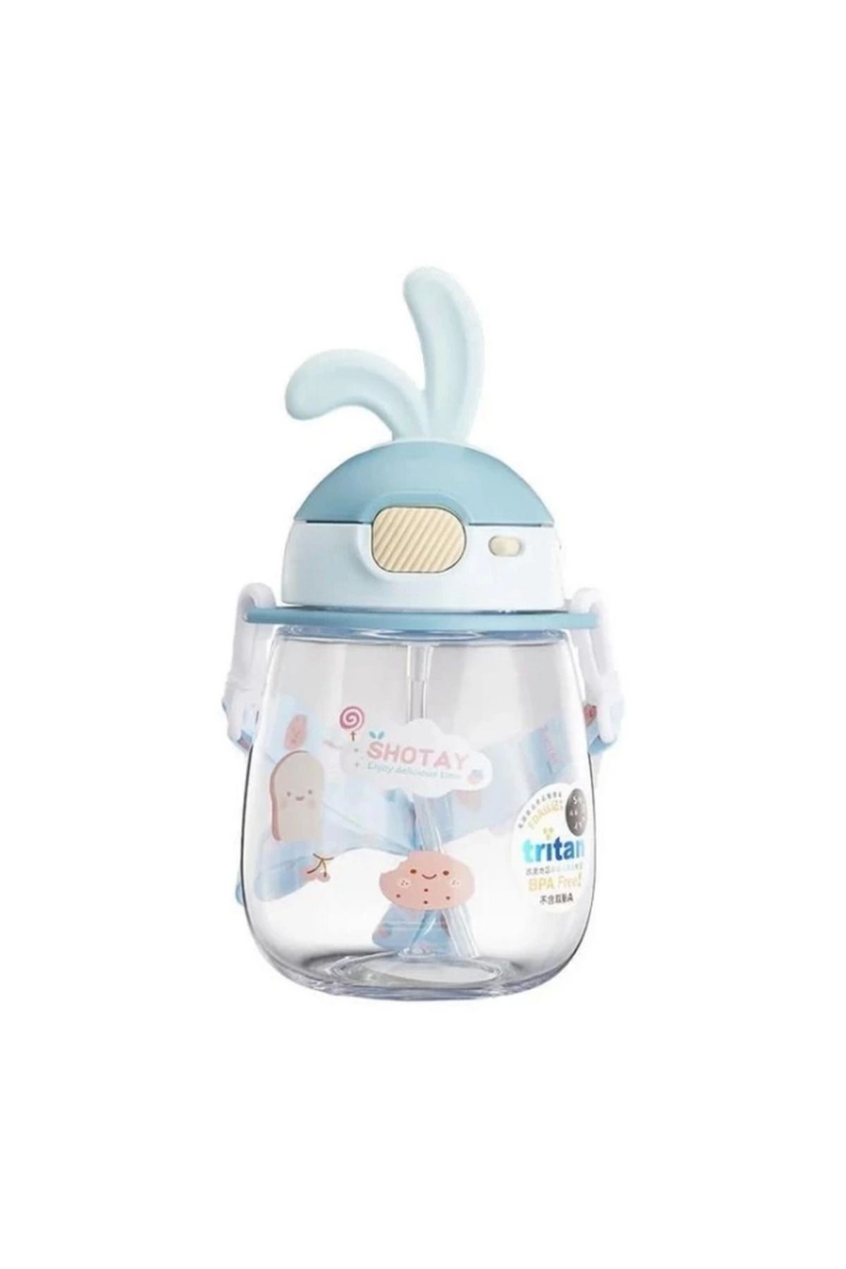 NW NessiWorld Nessiworld Shotay Kulaklı Tritan Pipetli Askılı Matara 600 ml