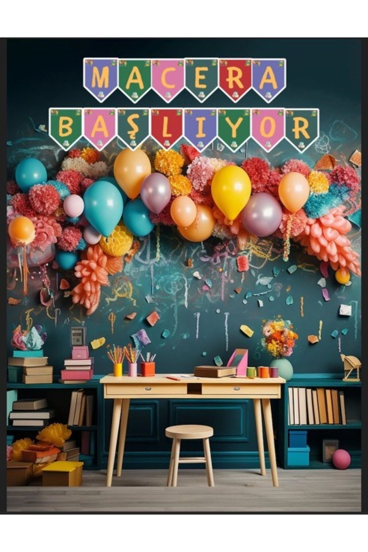 PROMISEBACKDROP2 MACERA BAŞLIYOR/ BİR YILA HAZIR MISIN ? / OKUL AÇILIŞI / SINIF PANOSU / OKULDAYIZ 150 X 200