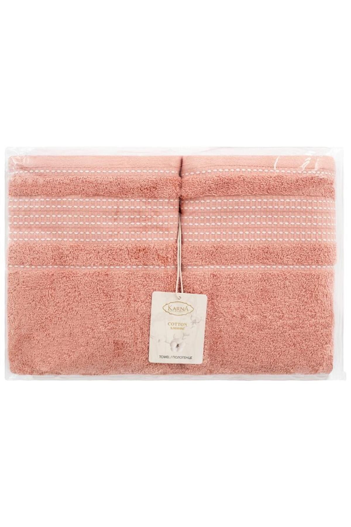 Karna Home Pamuk Havlu Ladin Yumuşak ve Su Emici Banyo Havlusu 50x90