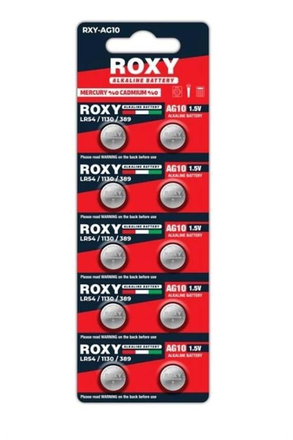 YİĞİTAUTOCLASS Roxy RXY-AG10 1.5 Volt LR54/1130/189/389 Alkalin Düğme Pil (10'LU Paket)