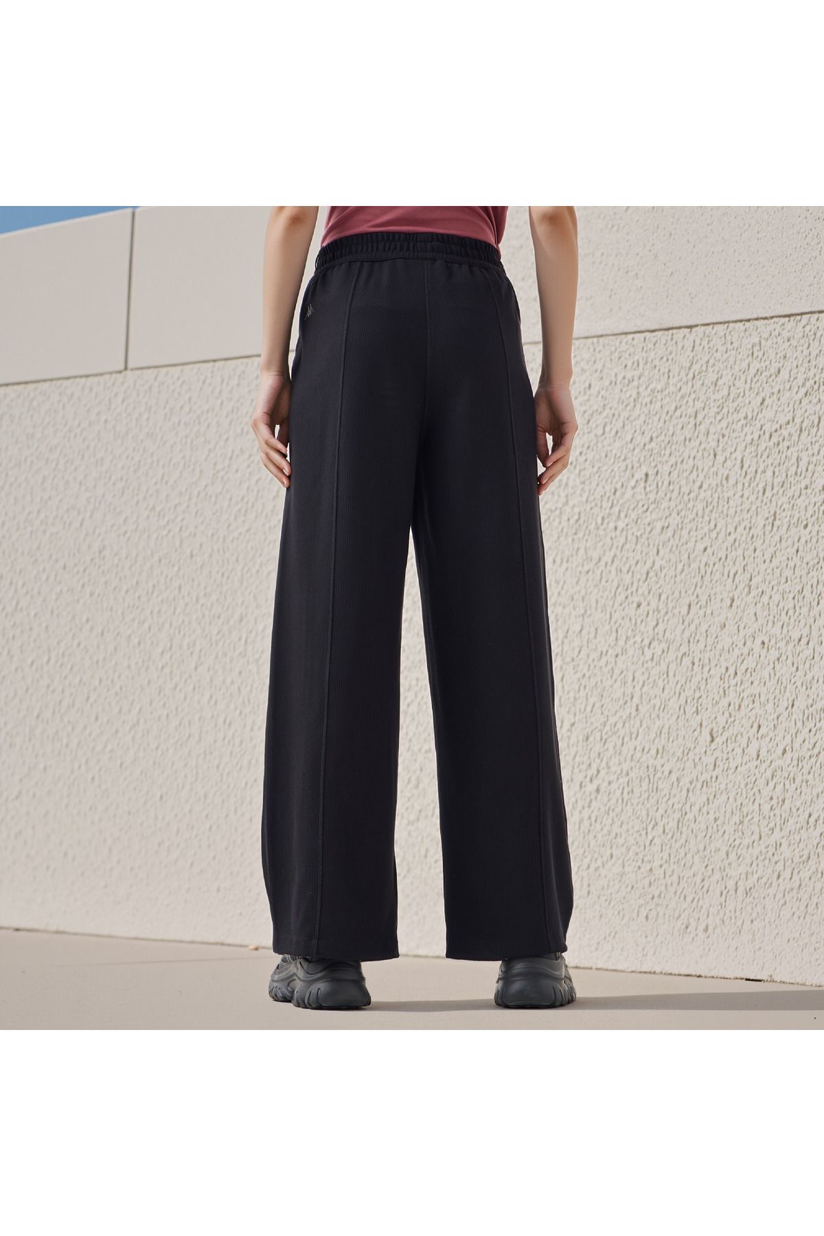 Kappa-Kappa Textured Track Pants with Drawstring Closure and Pockets 3