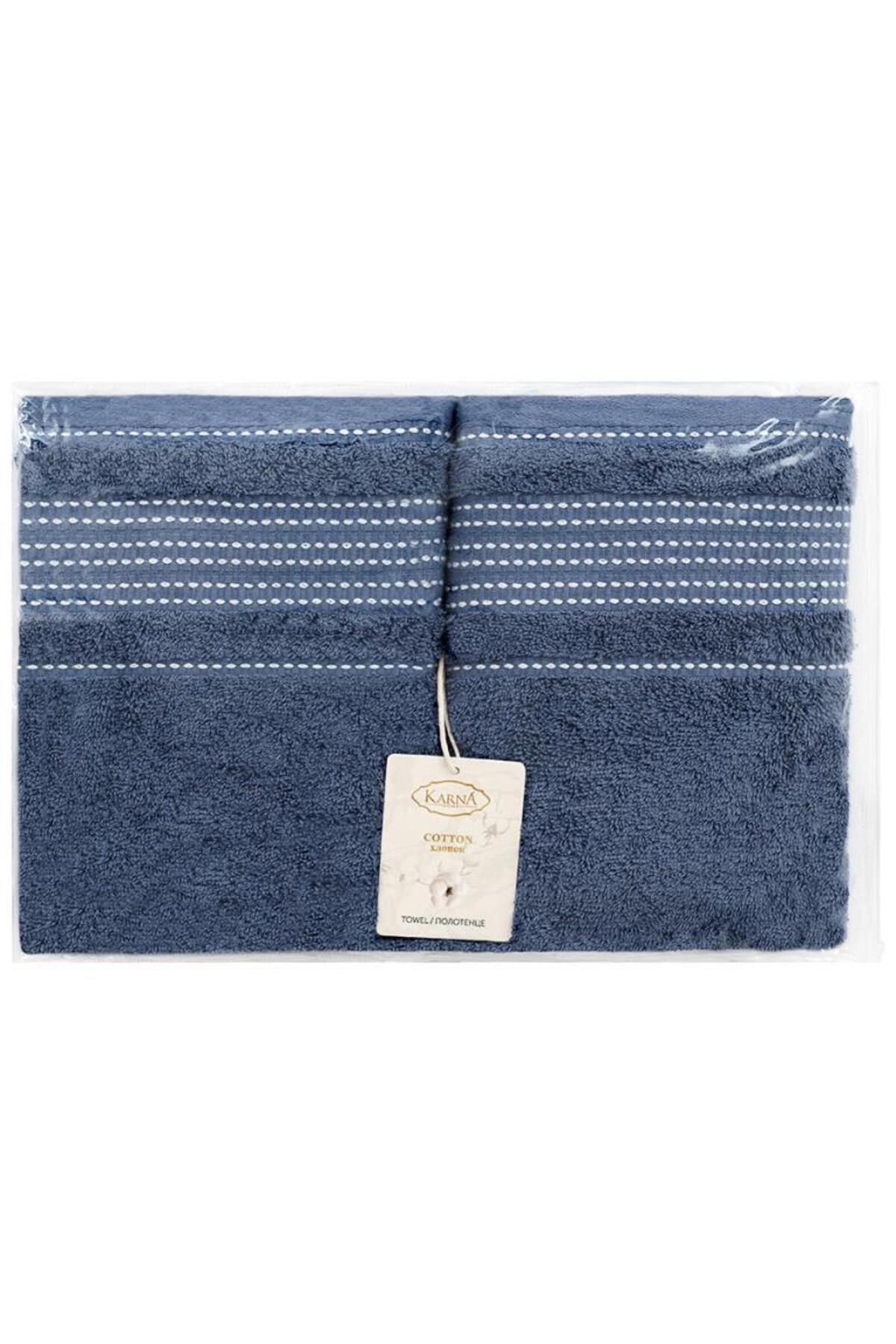 Karna Home Pamuk Havlu Ladin Yumuşak ve Su Emici Banyo Havlusu 50x90