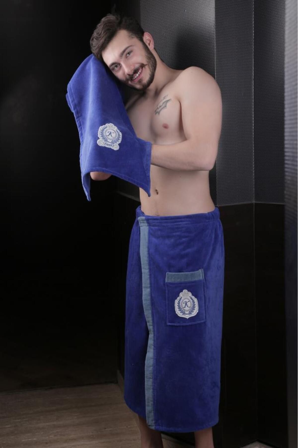 Karna Home Cotton Sauna Erkek Havlu Seti 80x150
