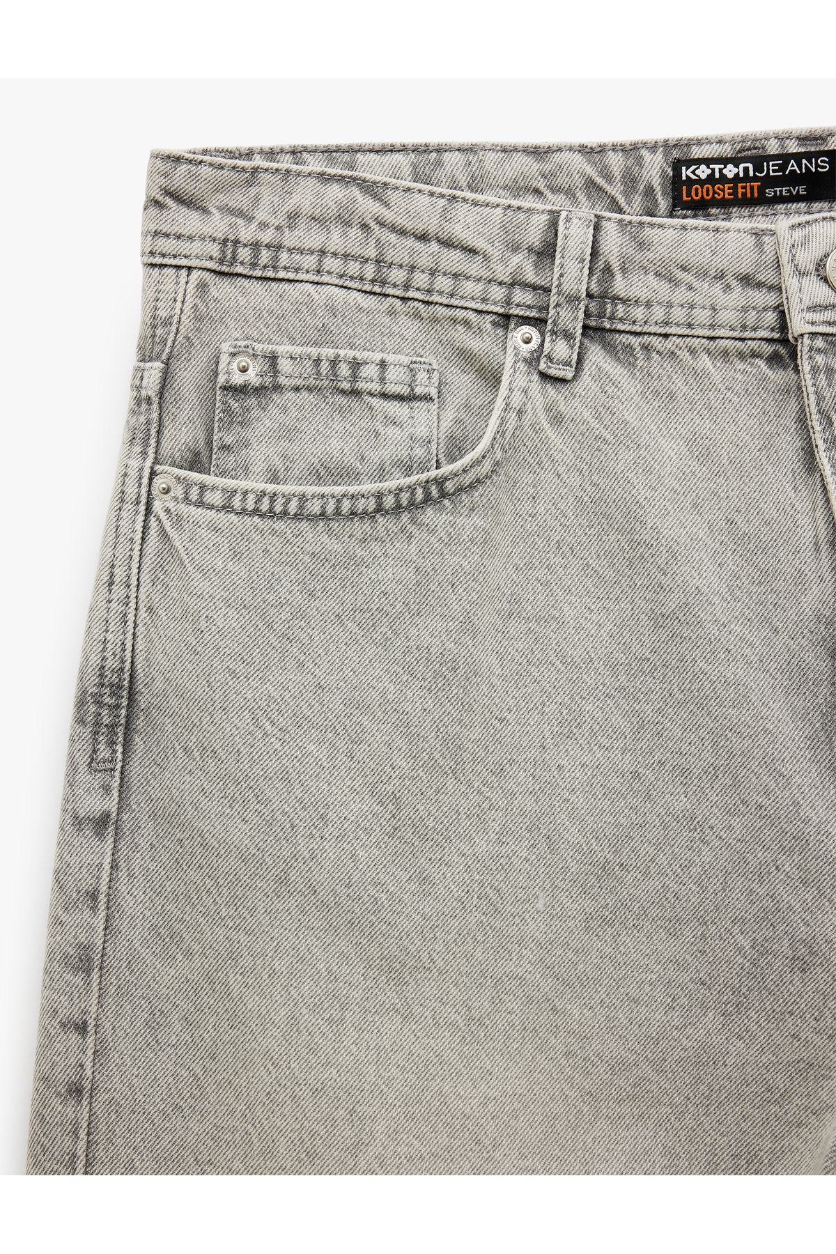 Koton-Cotton Loose Regular Waist Loose Fit Jean Trousers - Steve Jean 7