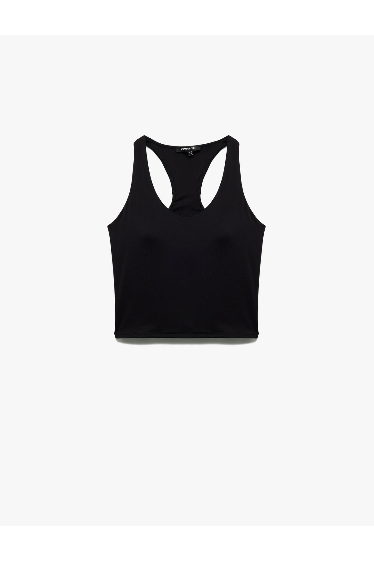 Koton U Yaka Kolsuz Slim Fit İnterlok Sporcu Atleti