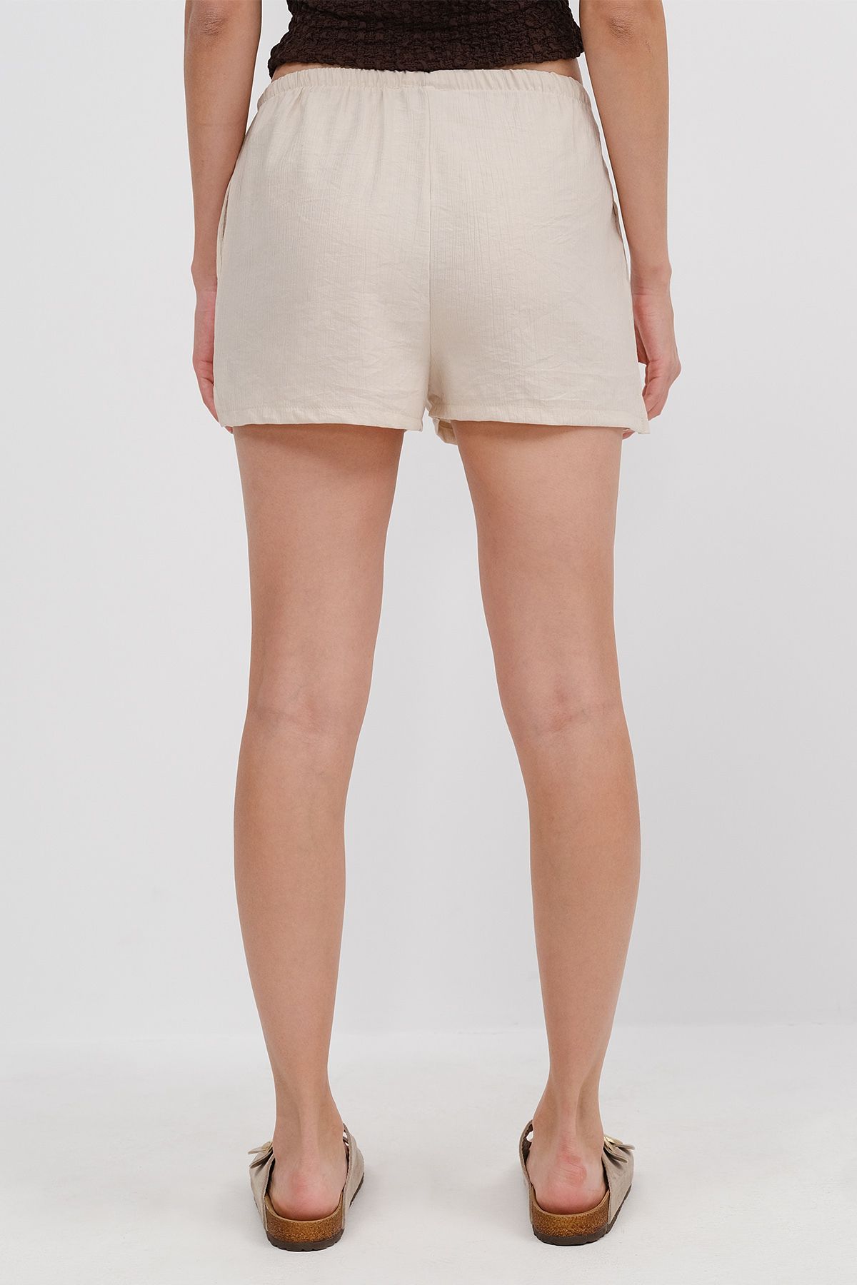 Addax-Elastic Waist Shorts Ş10474 6