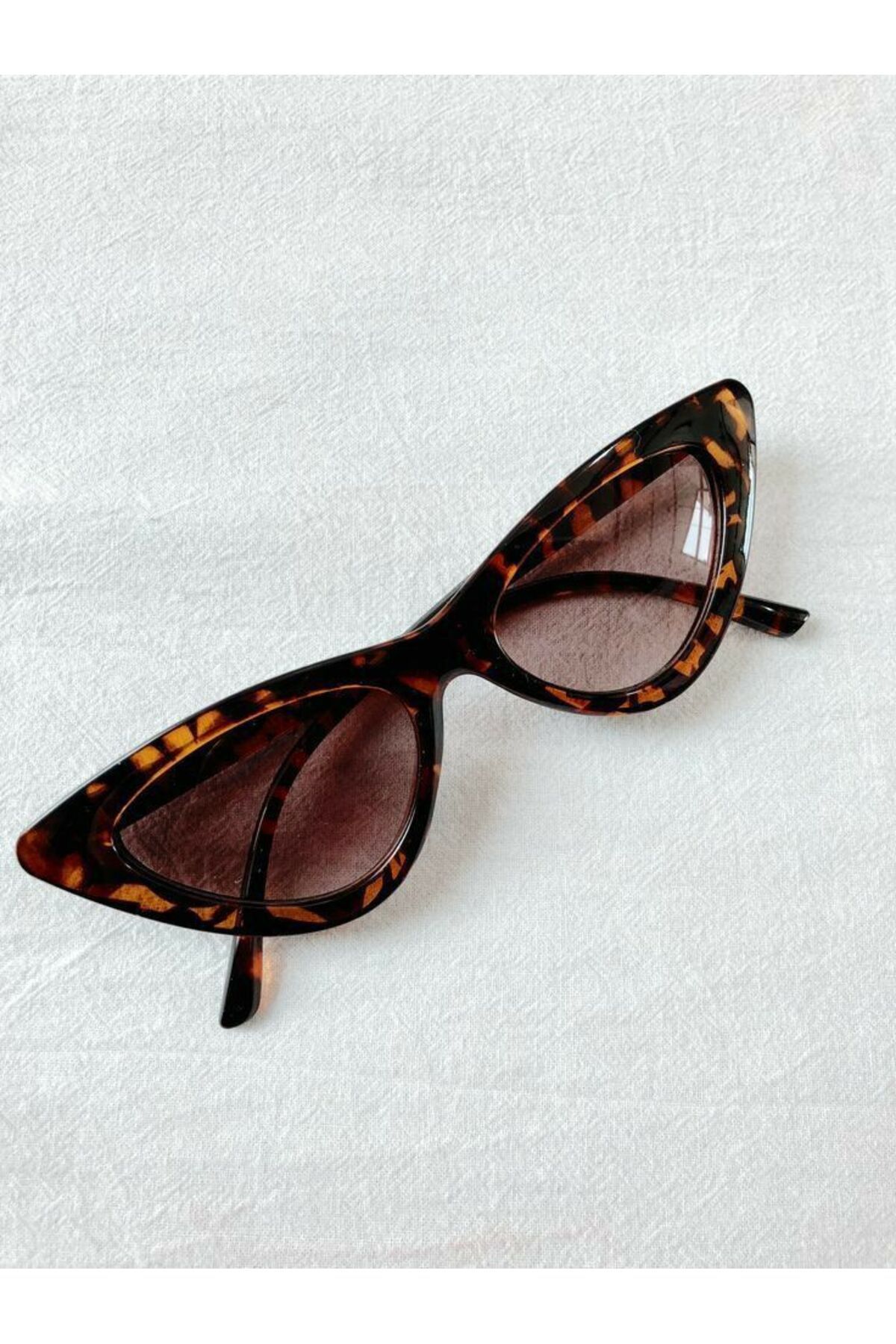 HONEY BAG Retro Leopar Üçgen Model Güneş Gözlüğü