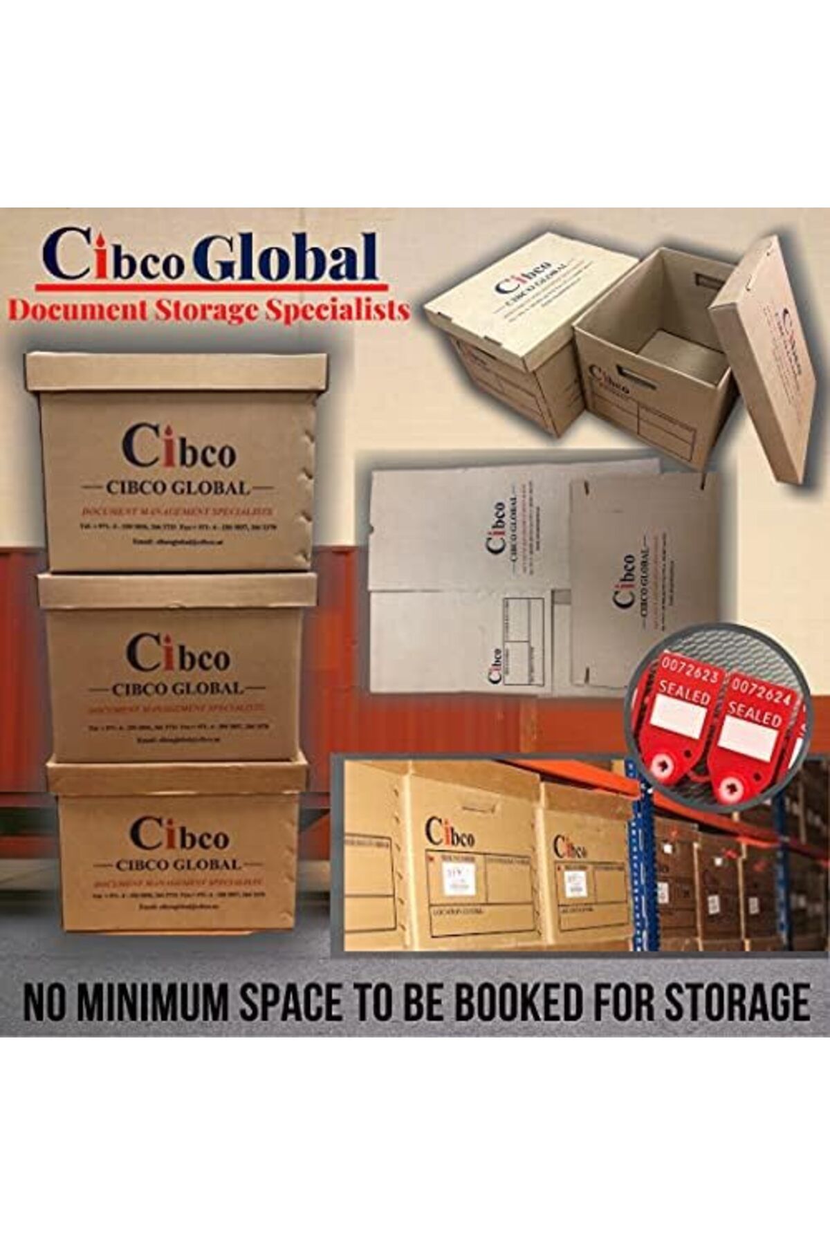 Cibco-Pack of 5 Boxes - A4 File Storage Box/Document Storage Box/Archive Box/Shipping Box/Storage Bo 5