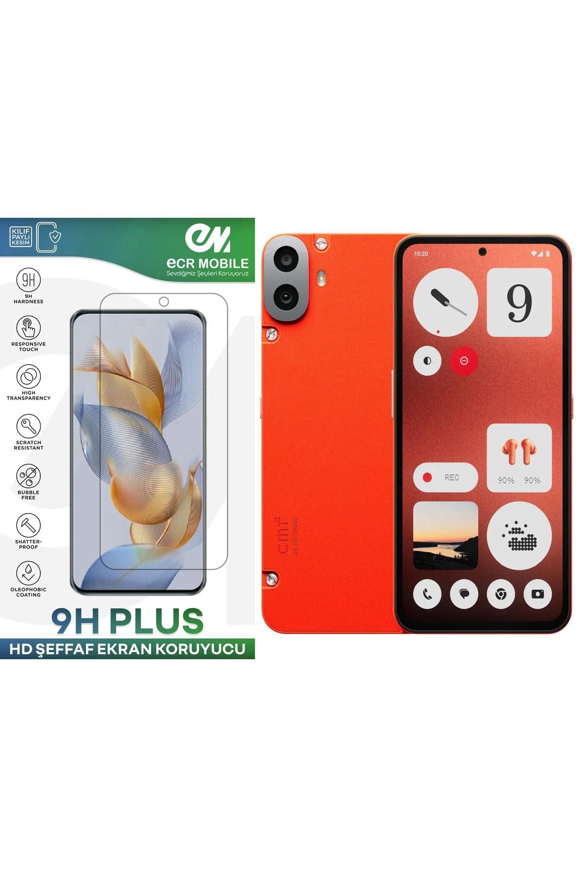 Ecr Mobile CMF Phone 1 Ekran Koruyucu 9H Esnek Nano Cam Tam Uyumlu Şeffaf