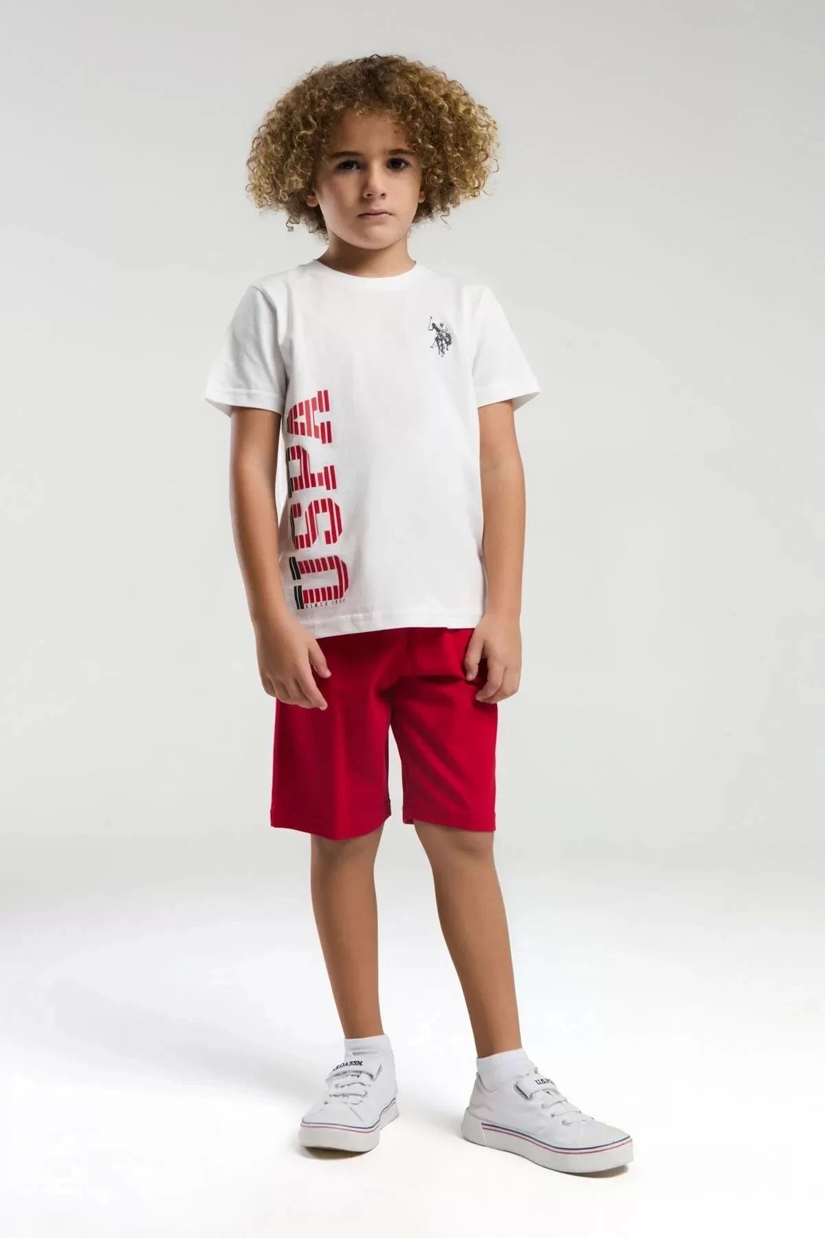 U.S. Polo Assn. ERKEK GARSON BERMUDA TAKIM - Beyaz
