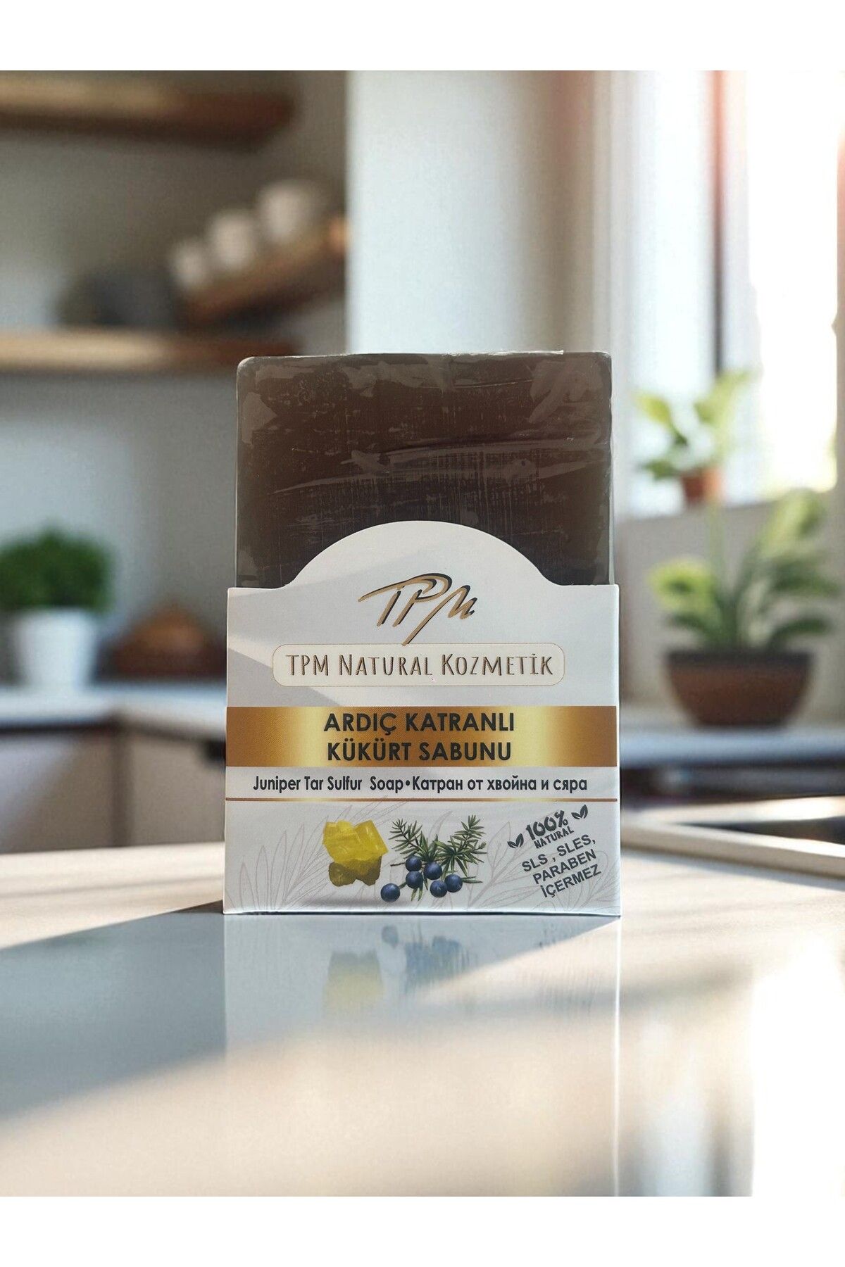 Tpm KUTULU ARDIÇ VE KATRANLI EK YAPIMI VEGAN SABUN 150 GR