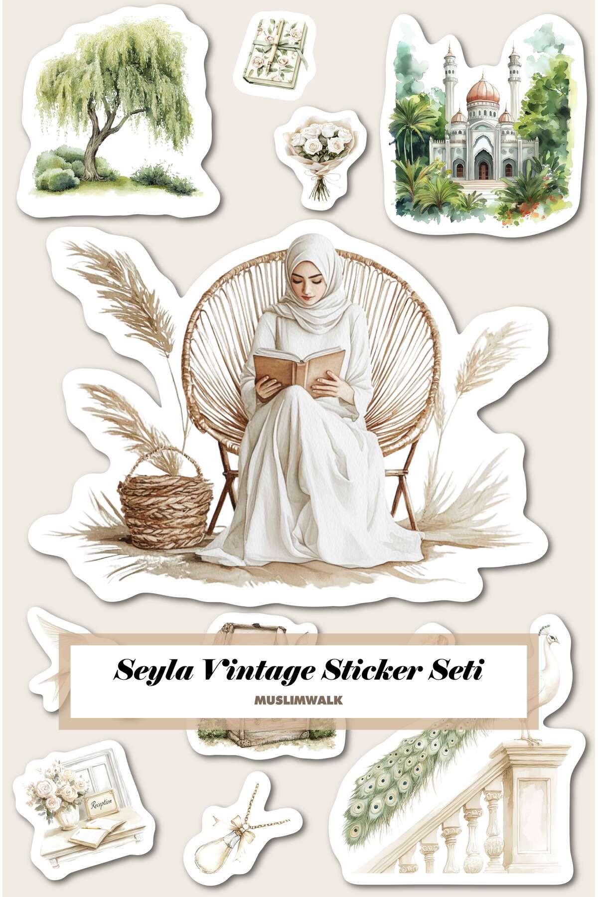 MuslimWalk Seyla – Vintage Sticker Seti #163