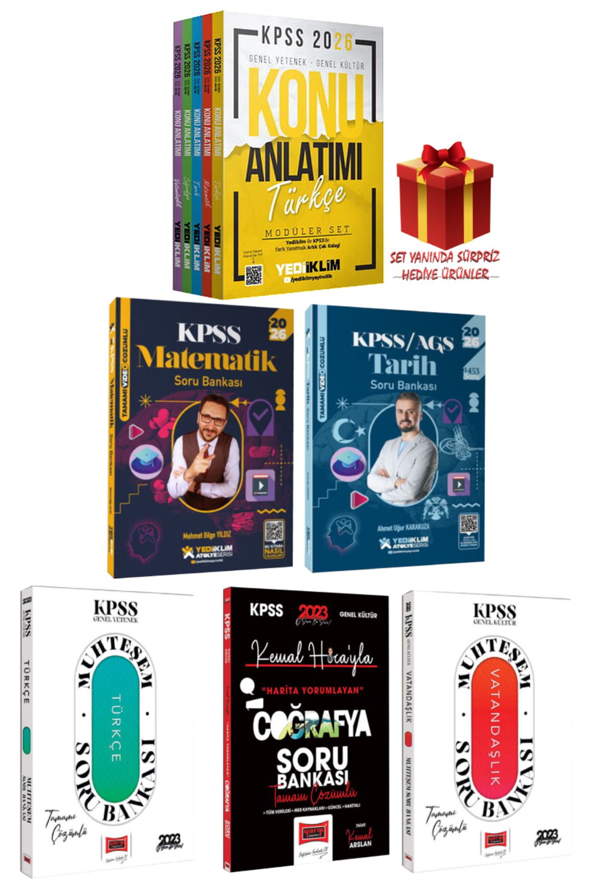 Yediiklim Yayınları 2026 KPSS GYGK Tüm Ders Konu Anlatımı Modüler+Matematik+Tarih+Türkçe+Coğrafya+Vatandaşlık Soru Banka
