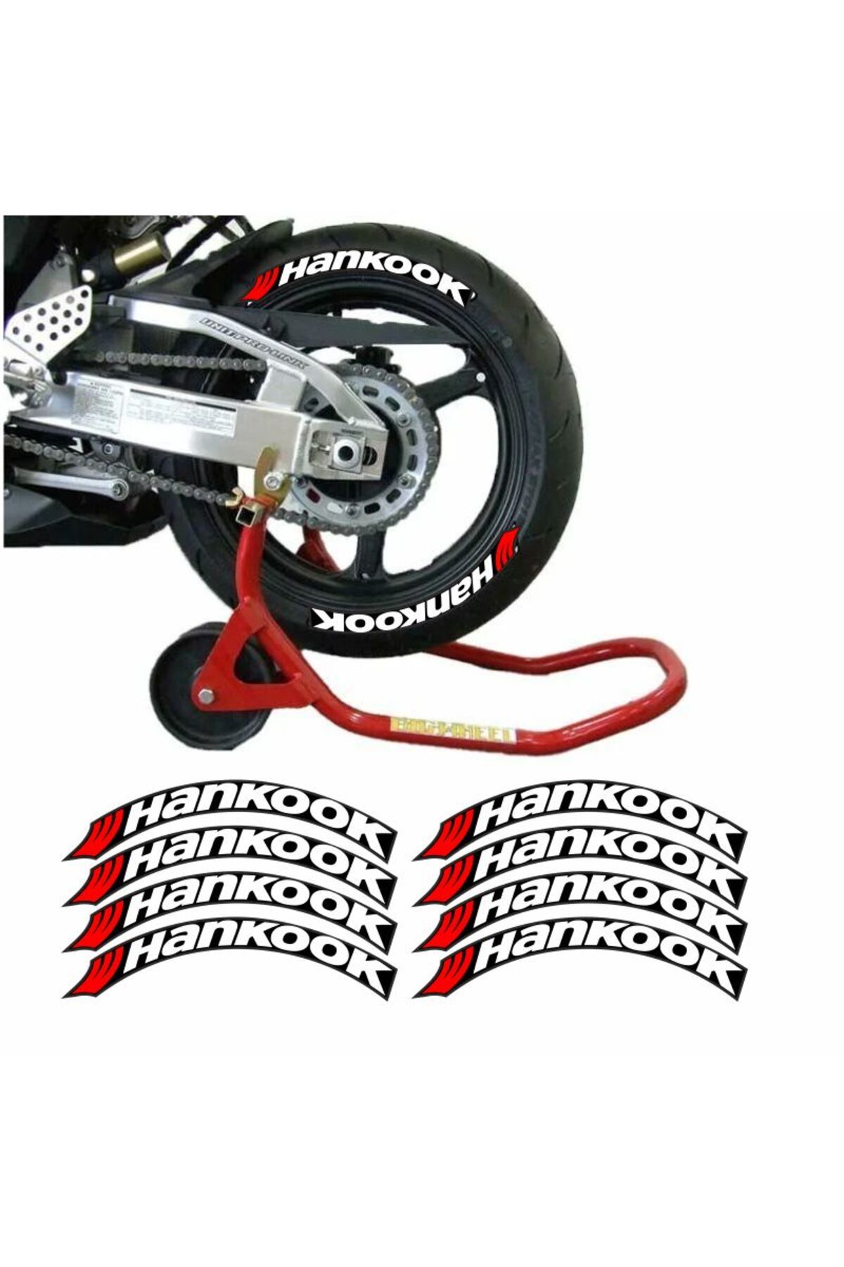 GOGOPREMİUM HANKOOK BEYAZ 3D LASTİK YANAK YAZISI