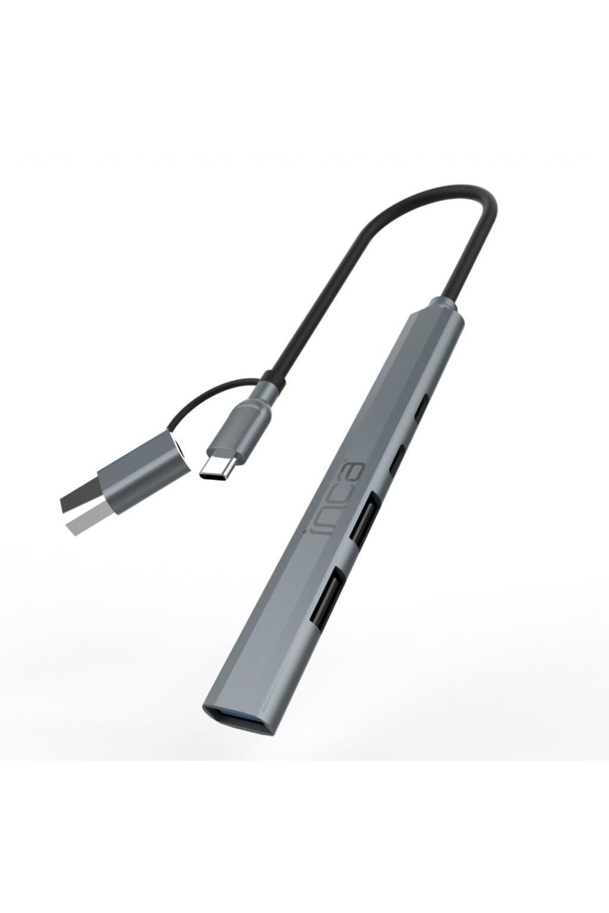 Inca IUTP-06T 15cm Tip-C+USB=>1*USB3.0+2*USB2.0+ PD100W