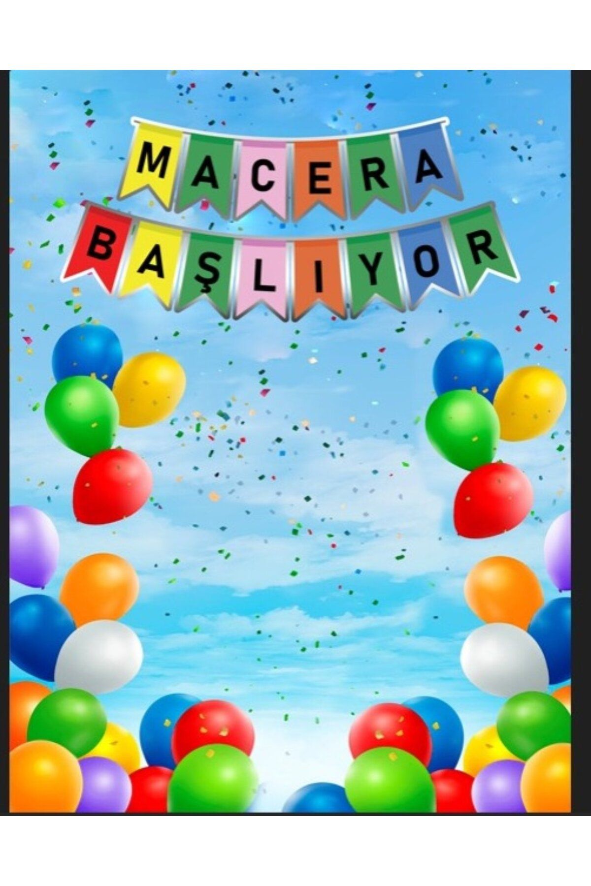 PROMISEBACKDROP2 MACERA BAŞLIYOR 150x200 KUMAŞ PANO OKUL ETKİNLİK