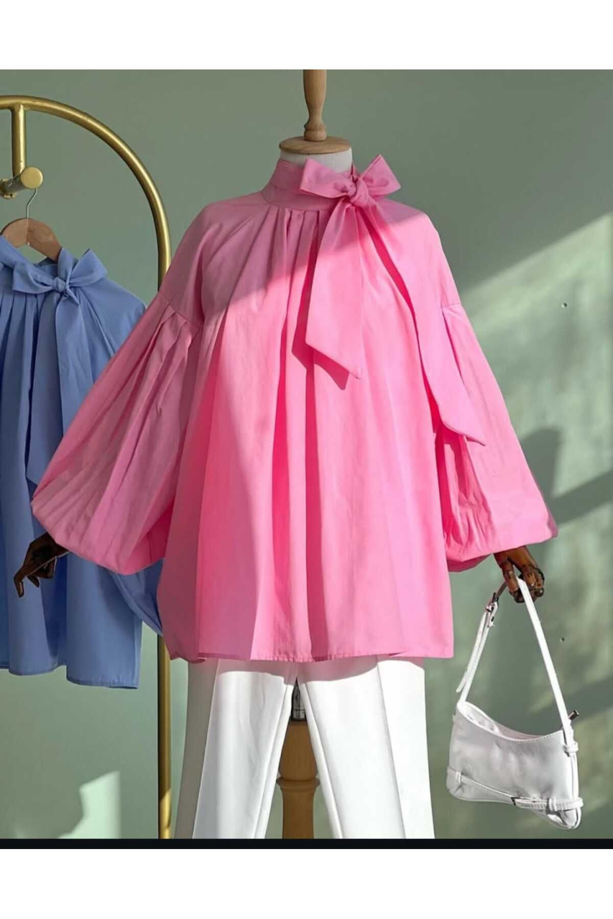 MODA Yakası Bağlamalı Tunik gömlek