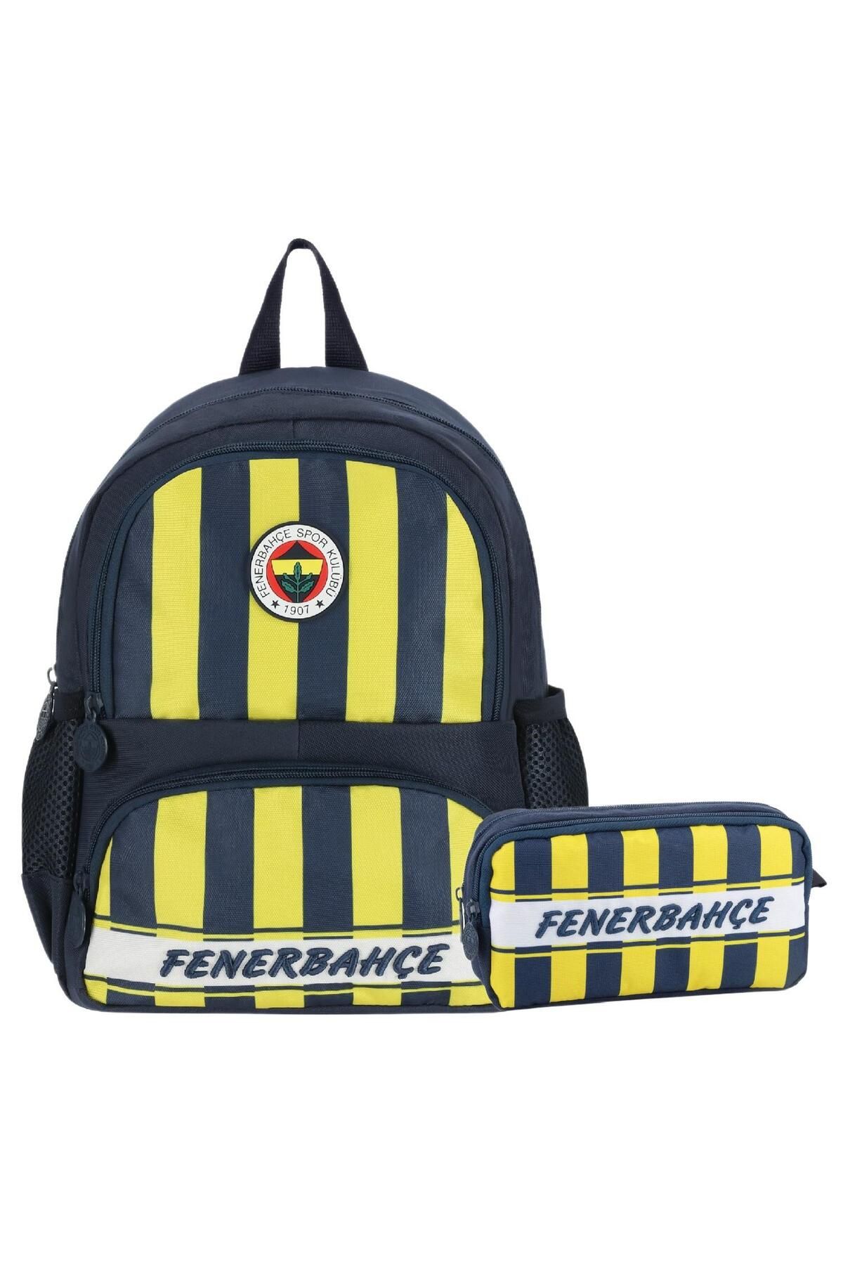 Fenerbahçe 2 Bölmeli Çubuklu Anaokulu Çantası + Kalemlik