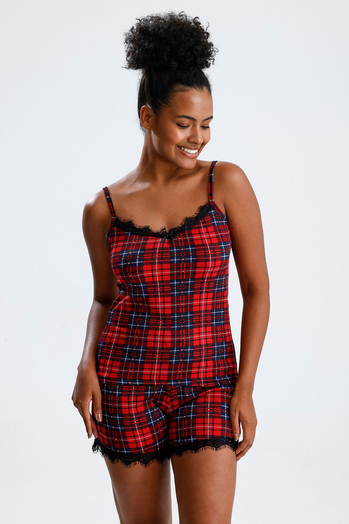 Jacob's Angels Kadın İp Askılı Atlet Şortlu Yazlık Pijama Takımı