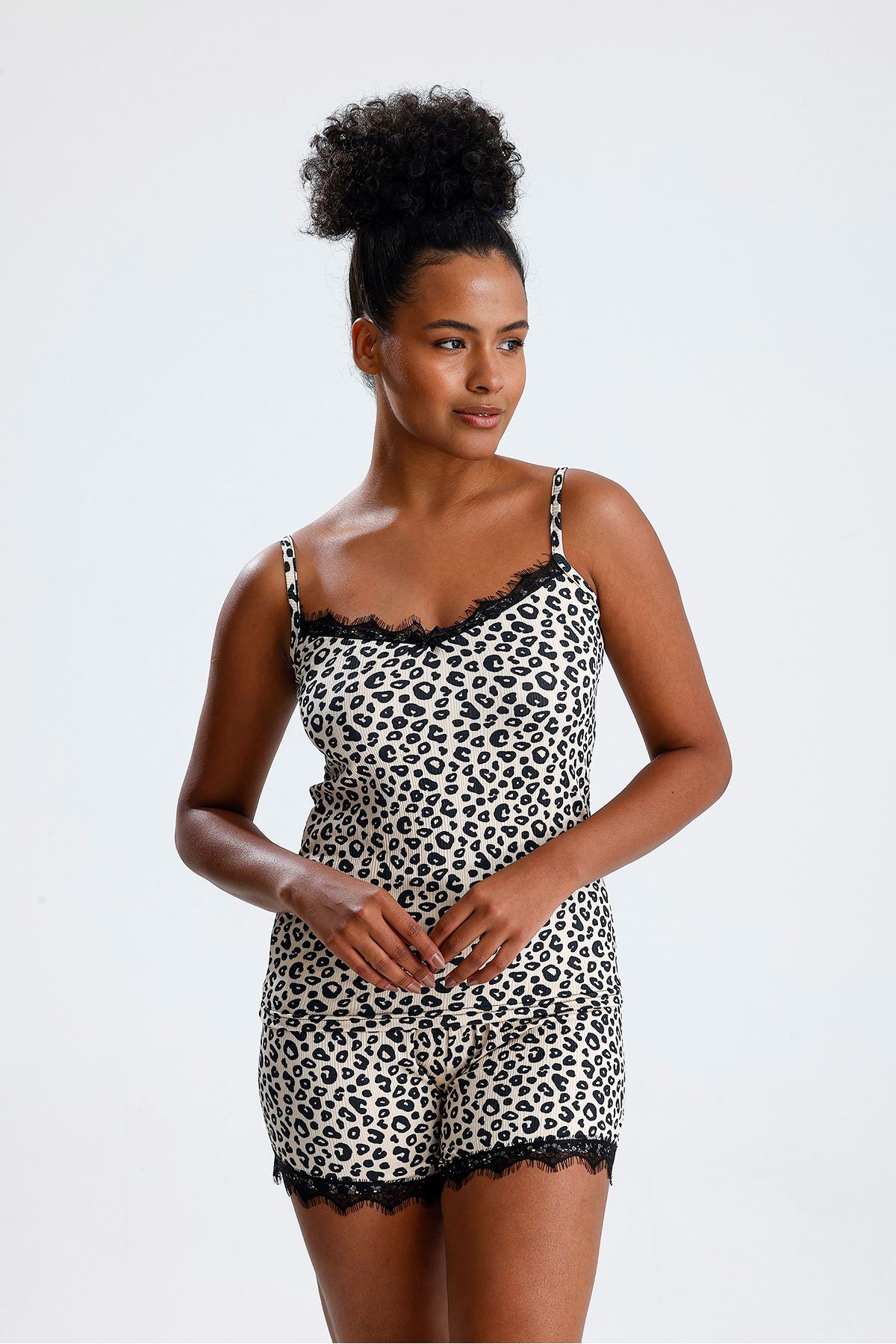 Jacob's Angels Kadın İp Askılı Atlet Şortlu Yazlık Pijama Takımı