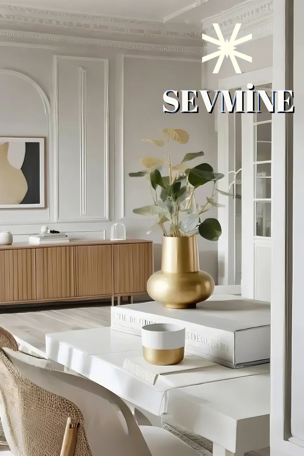 SEVMİNE İskandinav Bohem Modern Beton Vazo – Minimalist & Çok Yönlü Dekorasyon Aksesuarı