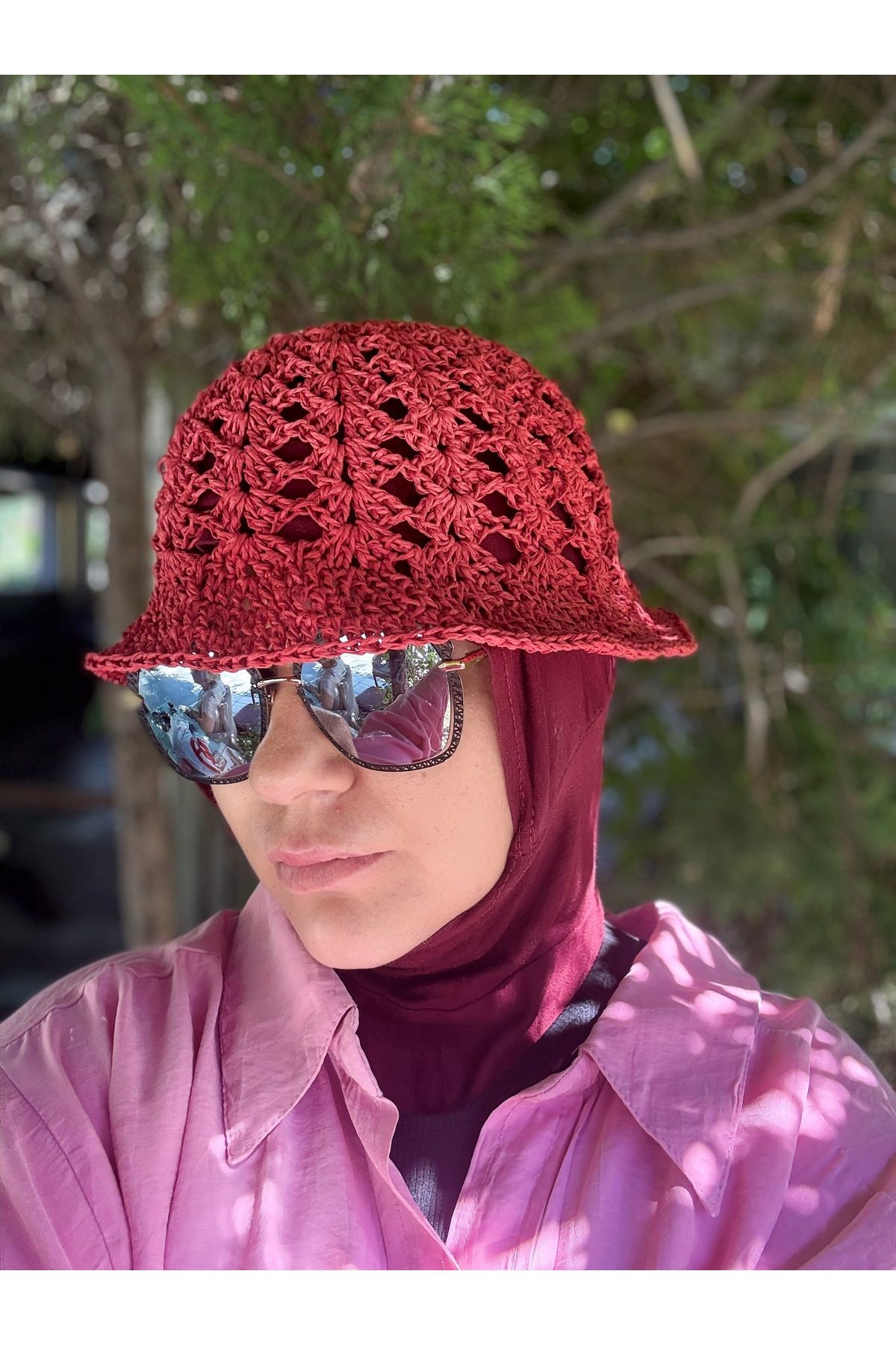 simarikcraft El Yapımı Kağıt İp Bucket Şapka – Geniş Form, L-XL Beden, Yazlık ve Hafif