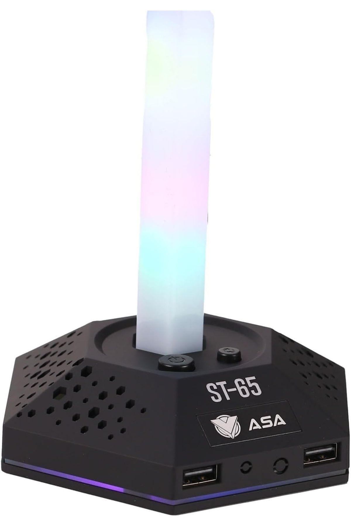 ASA-Headset Stand With 2 Port USB Hub – Dynamic RGB lighting with 1.2m Cable length | Black 4