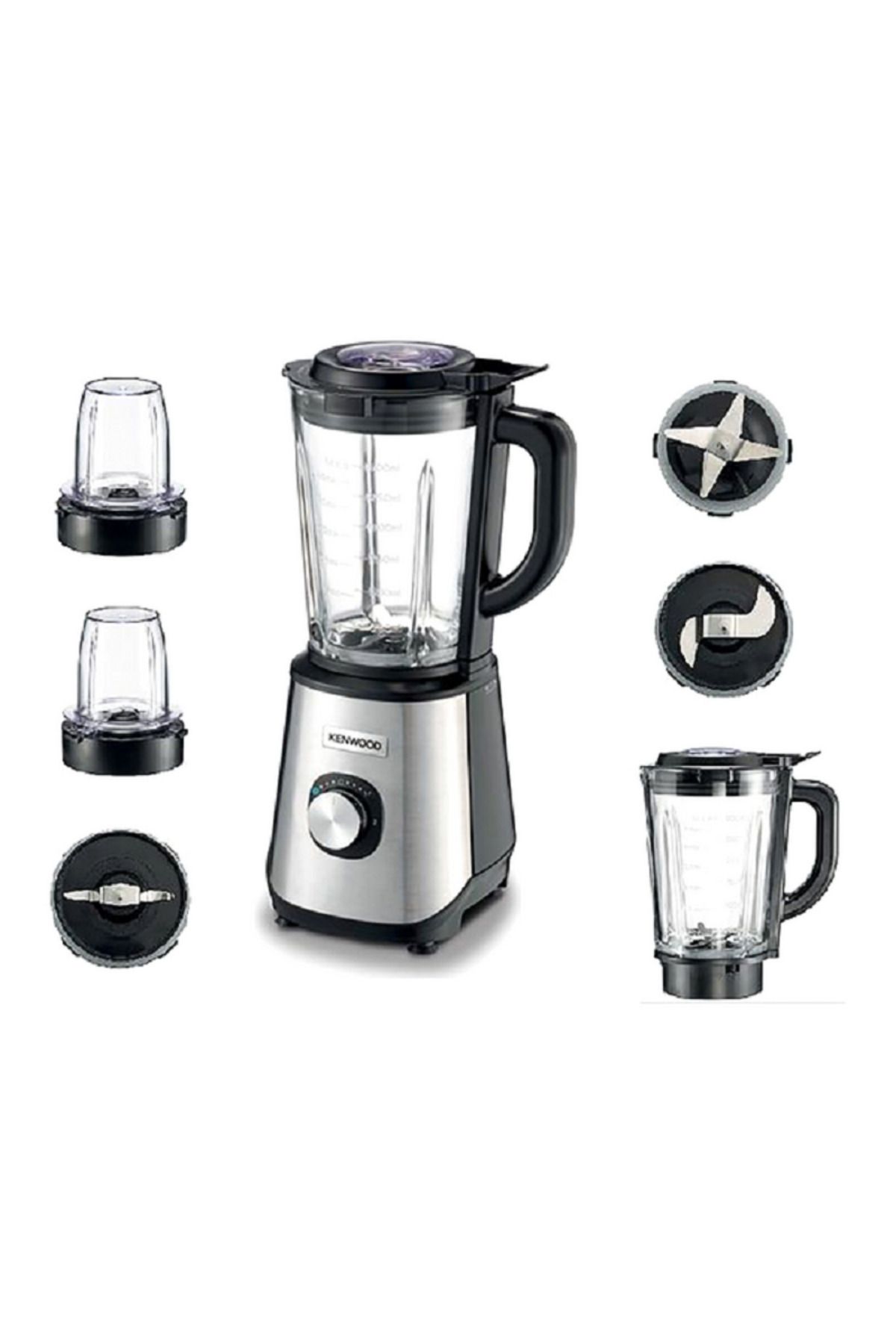 Kenwood-Watts Two-Speed Pulse Function Glass Blender Grey and Black 2 Liter OWBLM45. 4