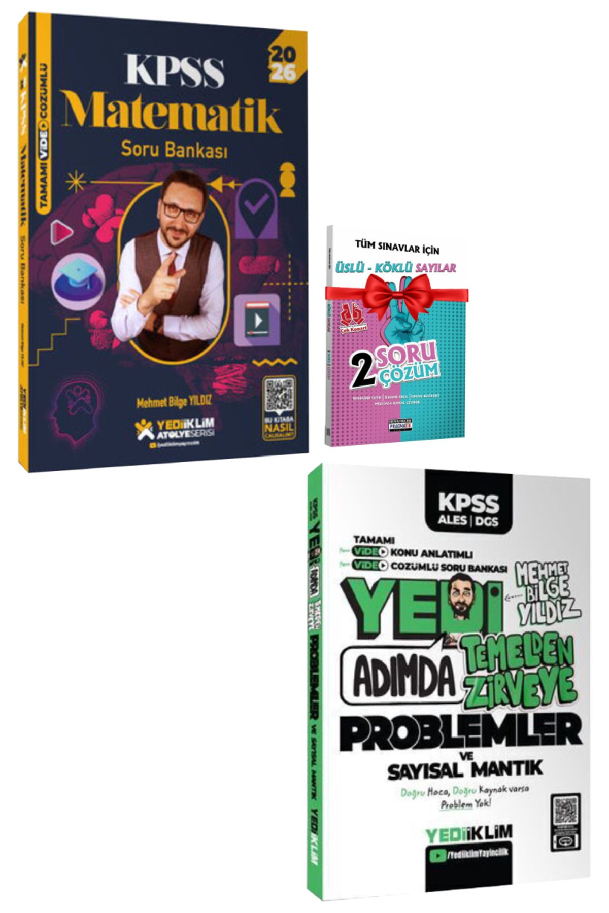 Yediiklim Yayınları Mehmet Bilge Yıldız | 2026 KPSS Matematik+Yedi Adımda Problemler ve Sayısal Mantık Konu Soru Bankası