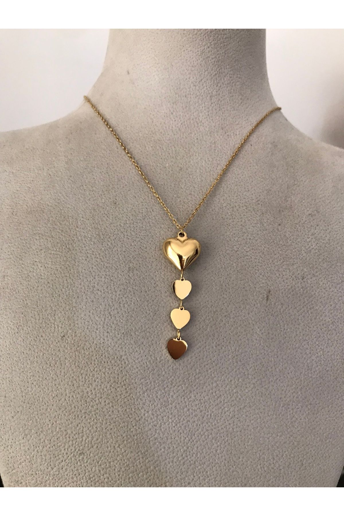 shop KALPLİ GOLD (SARI) PARLAK SALLANTILI MODEL KOLYE