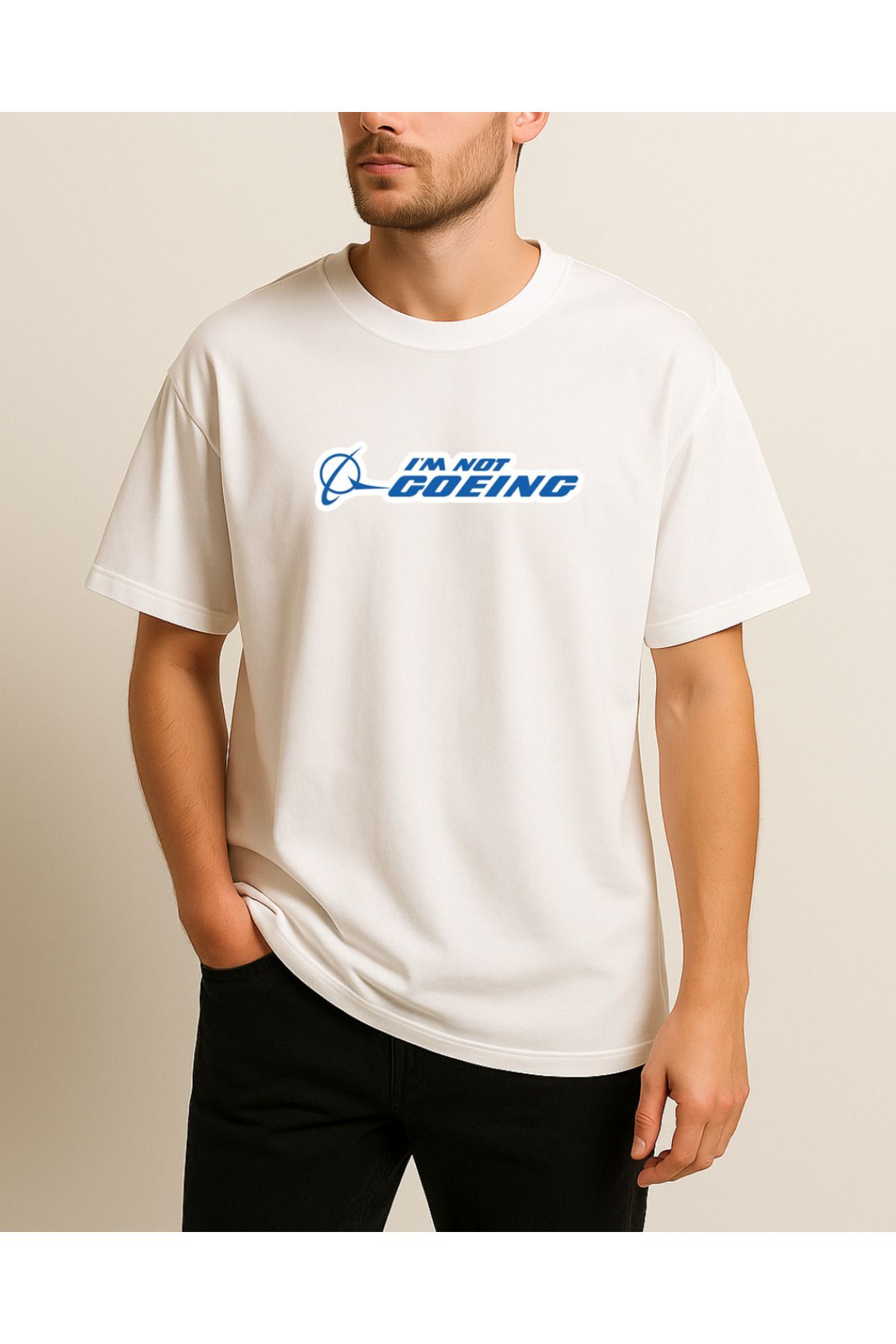 Ebiidesign I'm Not Goeing Baskılı Tasarımlı T-Shirt