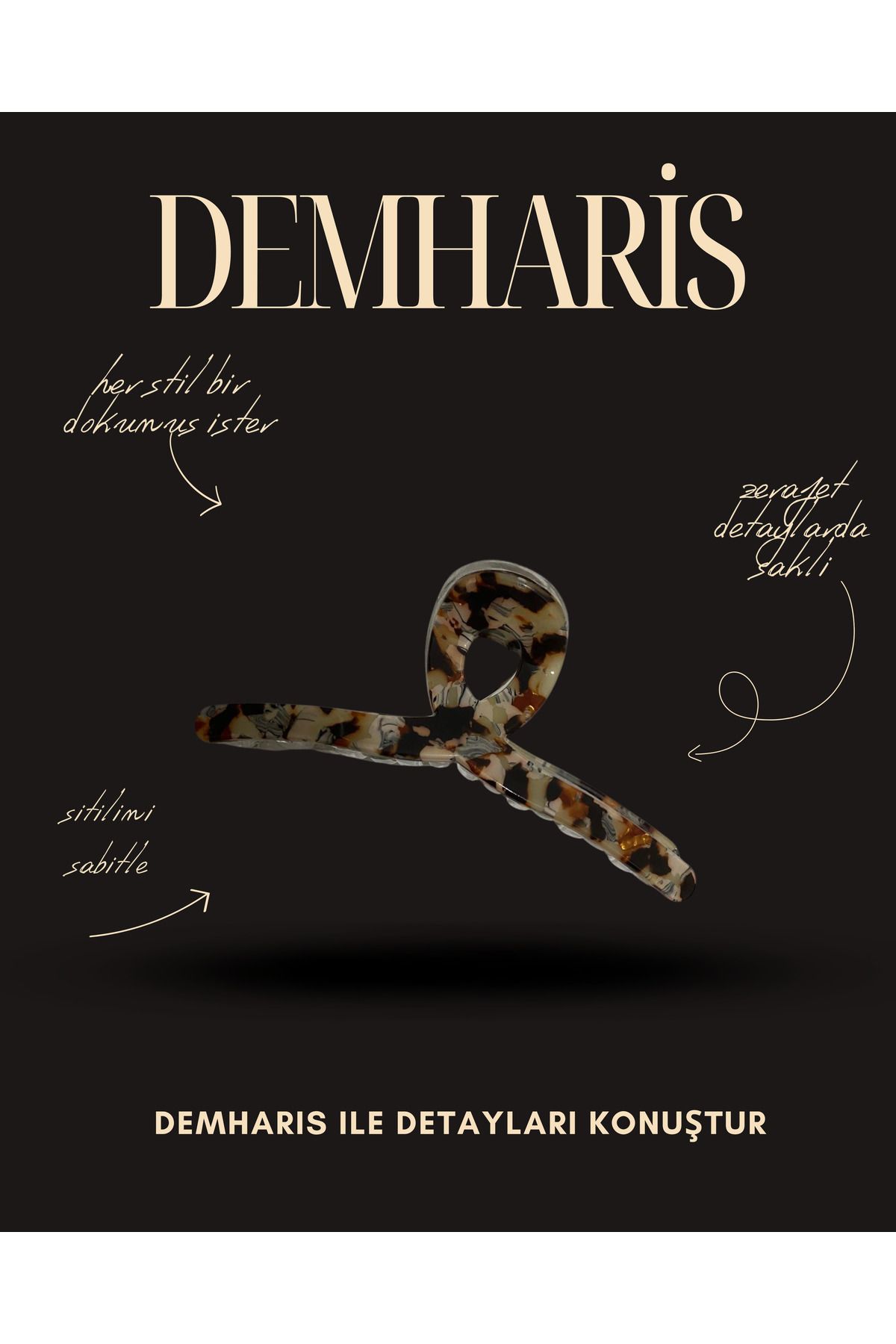 DEMHARİS premium şık zarif toka