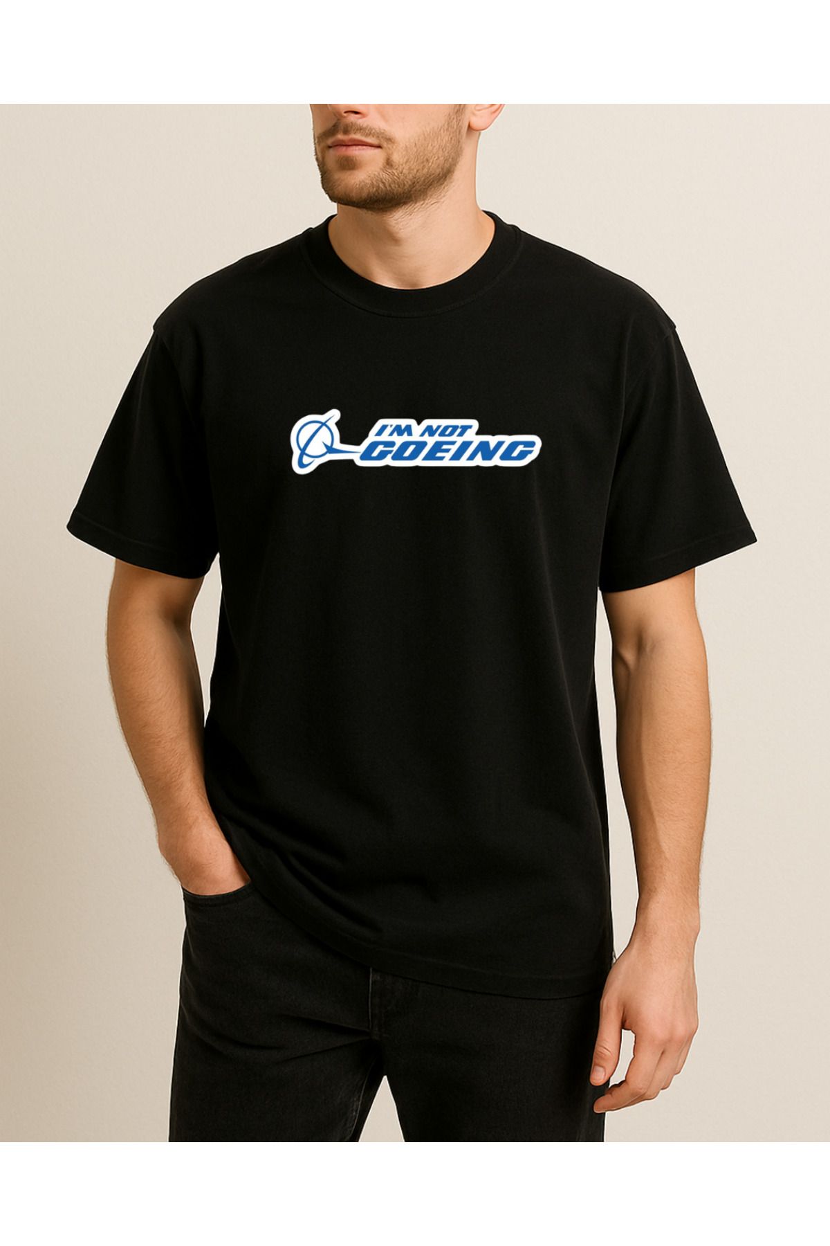 Ebiidesign I'm Not Goeing Baskılı Tasarımlı T-Shirt