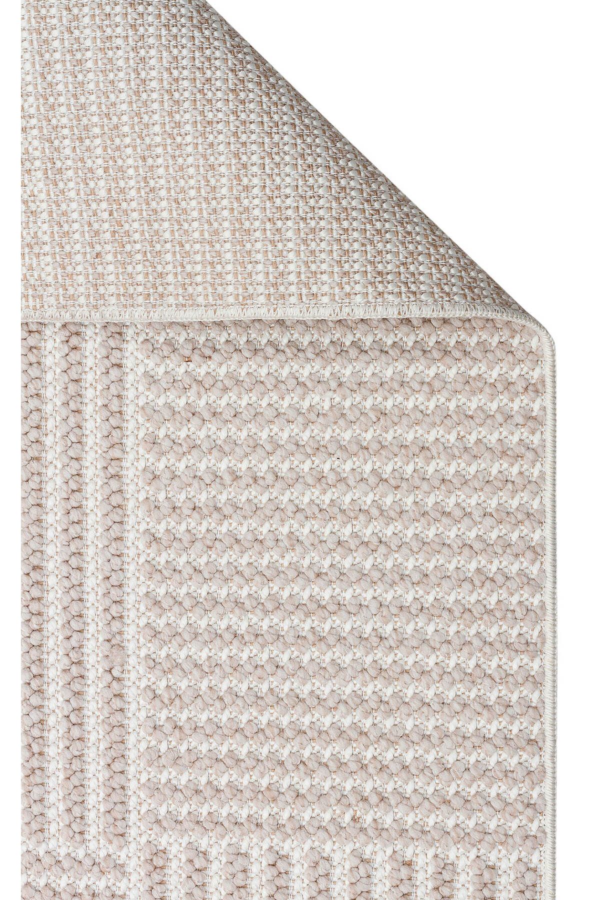 akbel halı & yatak exclusive home design Motto MOT 12 Bej Beyaz - Yumuşak Dokulu Modern Halı