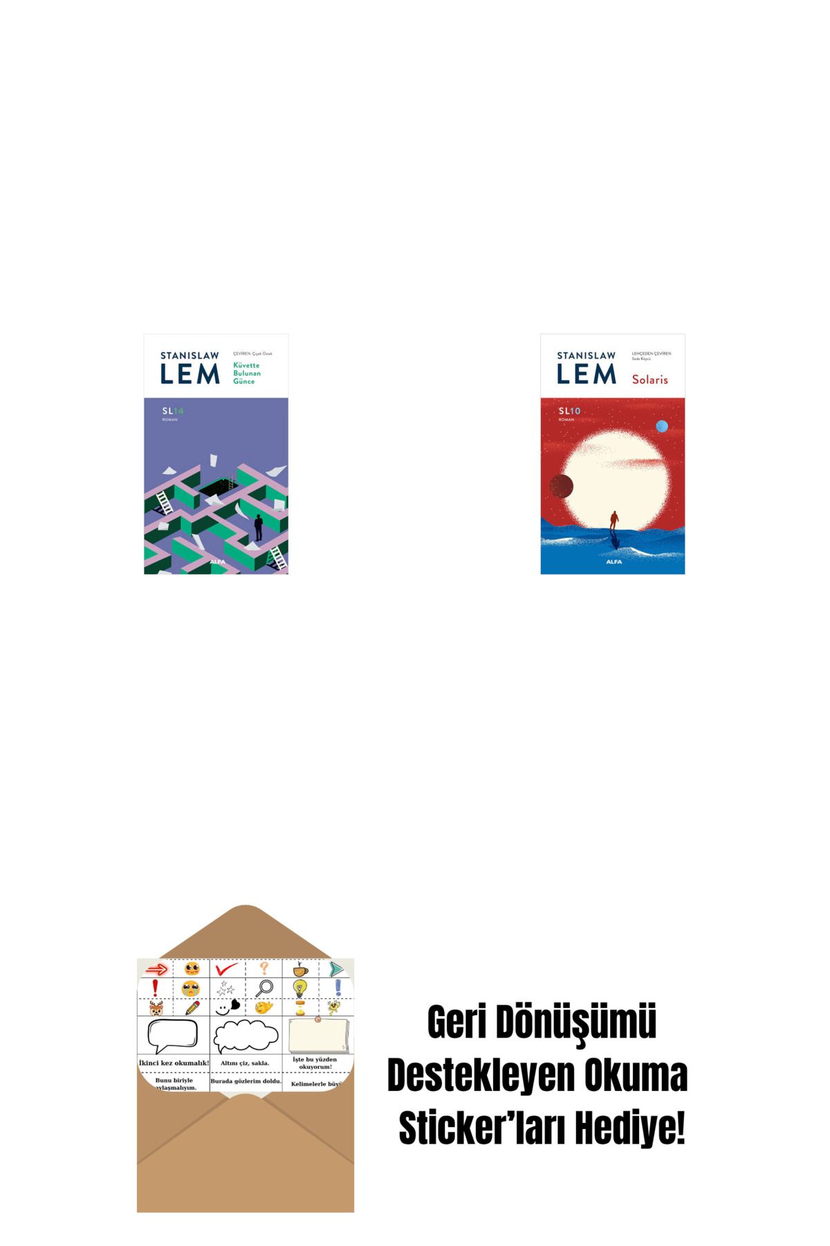 Alfa Yayınları Küvette Bulunan Günce (SL14) + Solaris - SL10 (Ciltli) + Okuma Sticker'ları