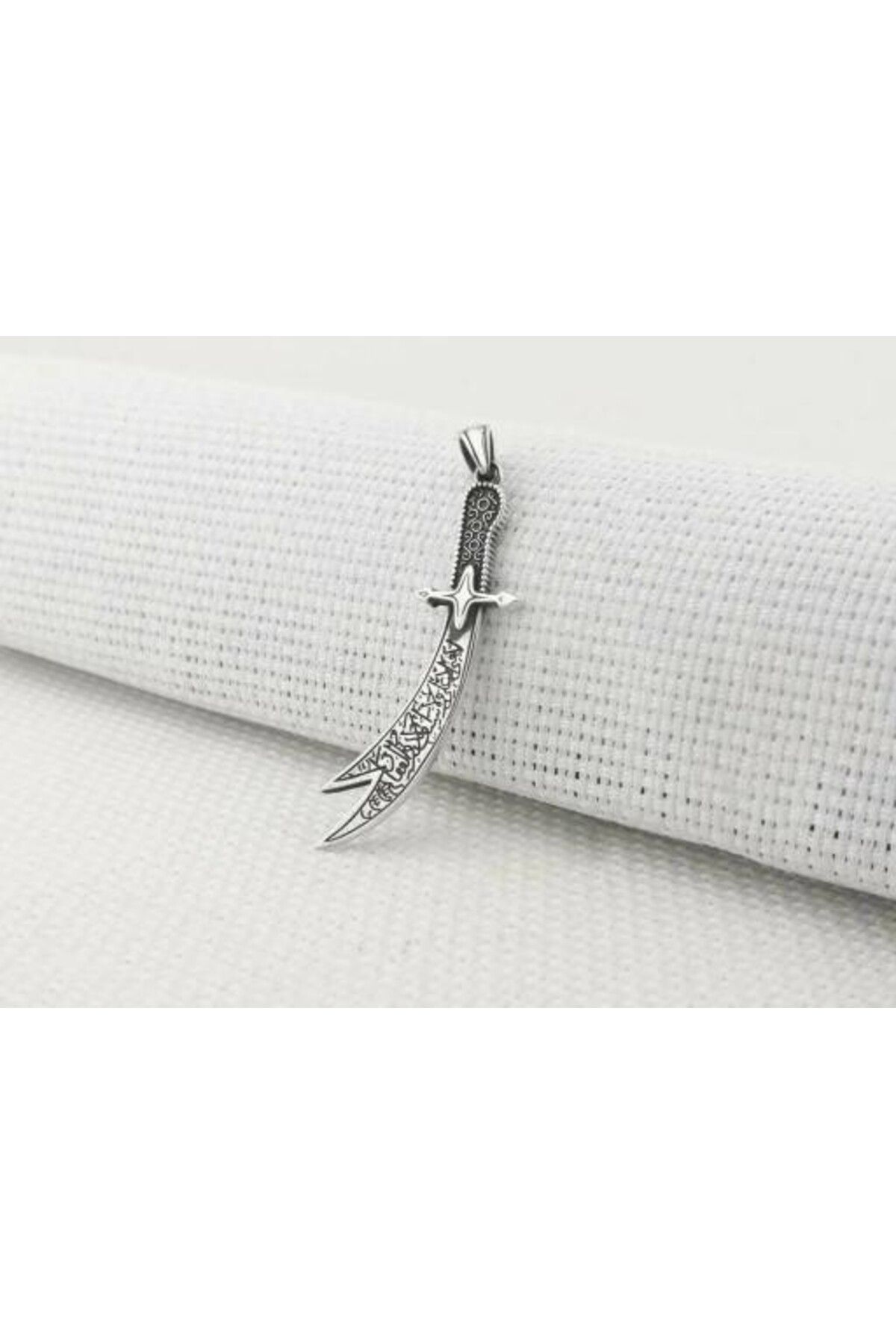 shop Zülfikar Figürlü Dualı 925 Ayar Gümüş Erkek Kolye