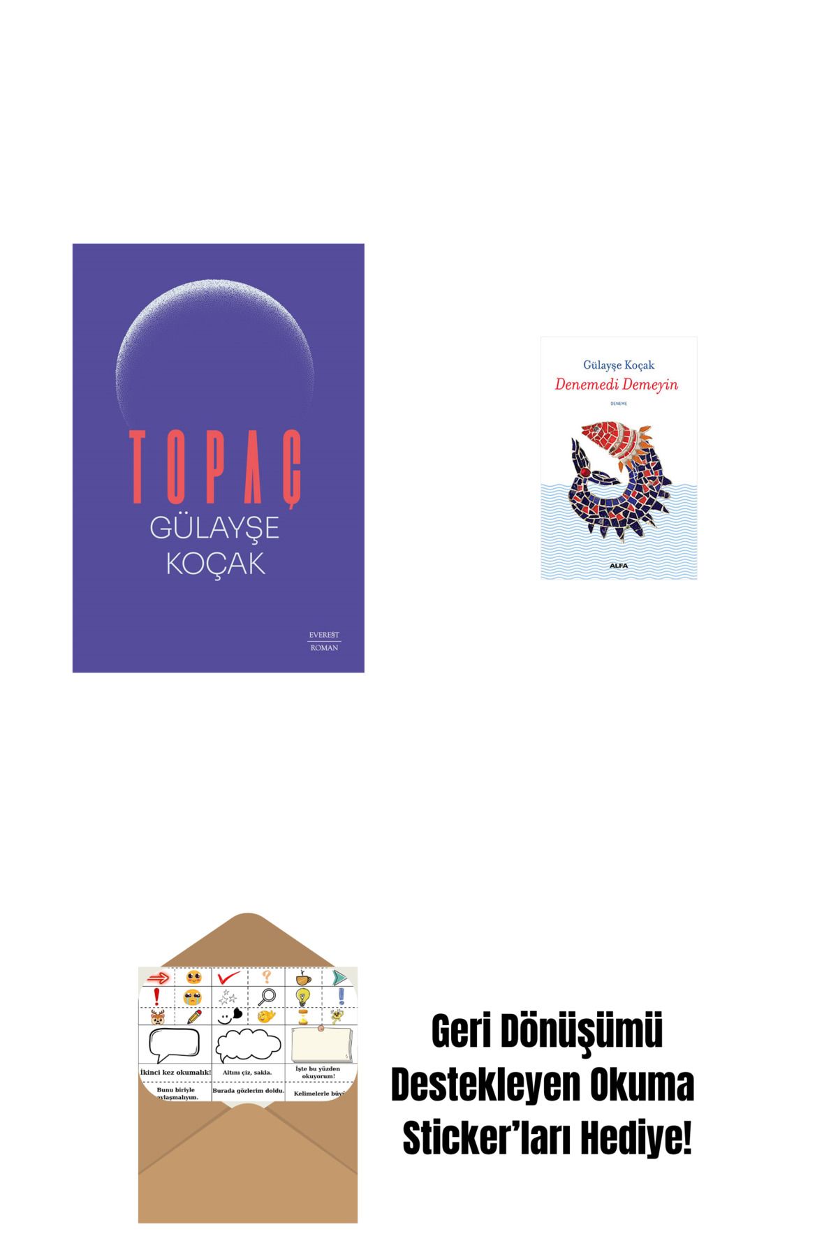 Alfa Yayınları Topaç + Denemedi Demeyin + Okuma Sticker'ları