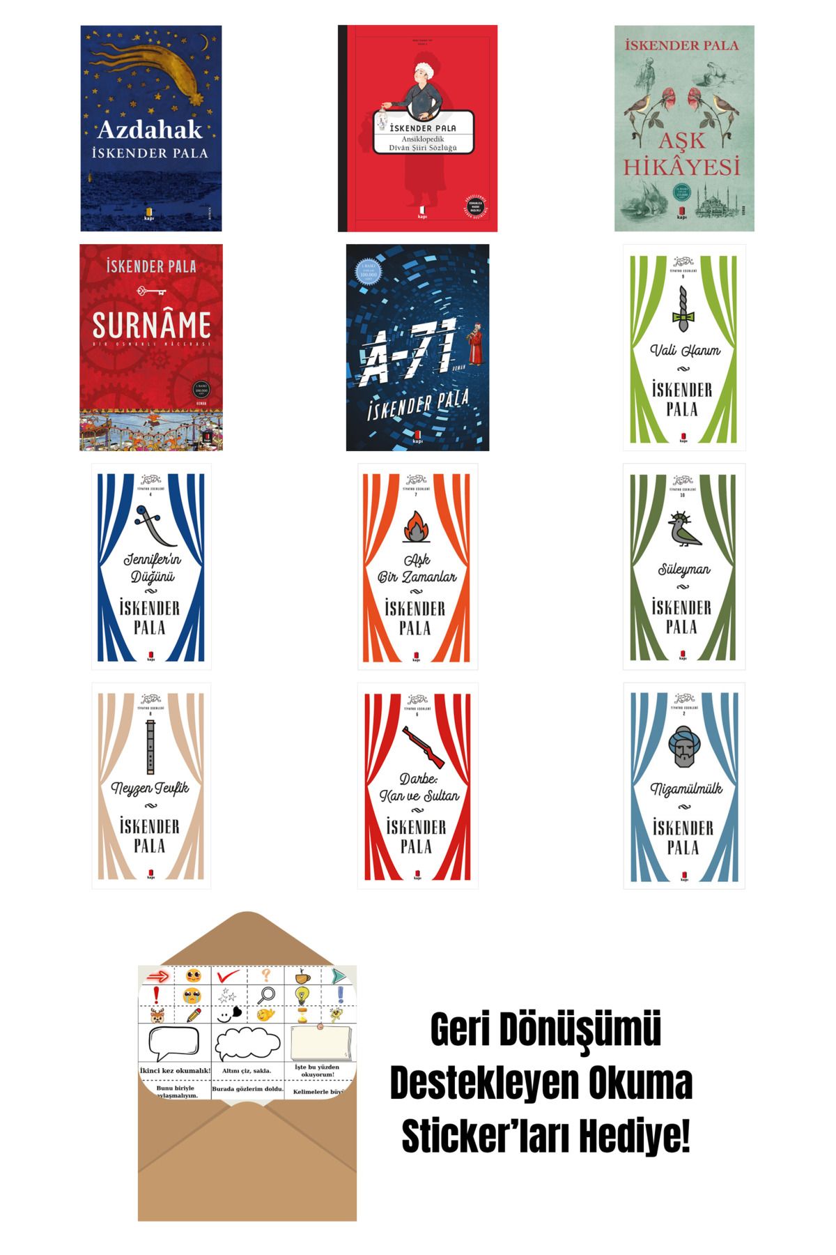 Alfa Yayınları İskender Pala 12 Kitap Set + Okuma Sticker'ları