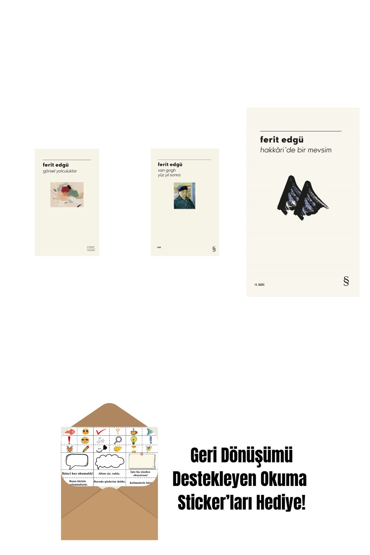 Alfa Yayınları Görsel Yolculuklar + Van Gogh - Yüz Yıl Sonra + Hakkâri'de Bir Mevsim + Okuma Sticker'ları