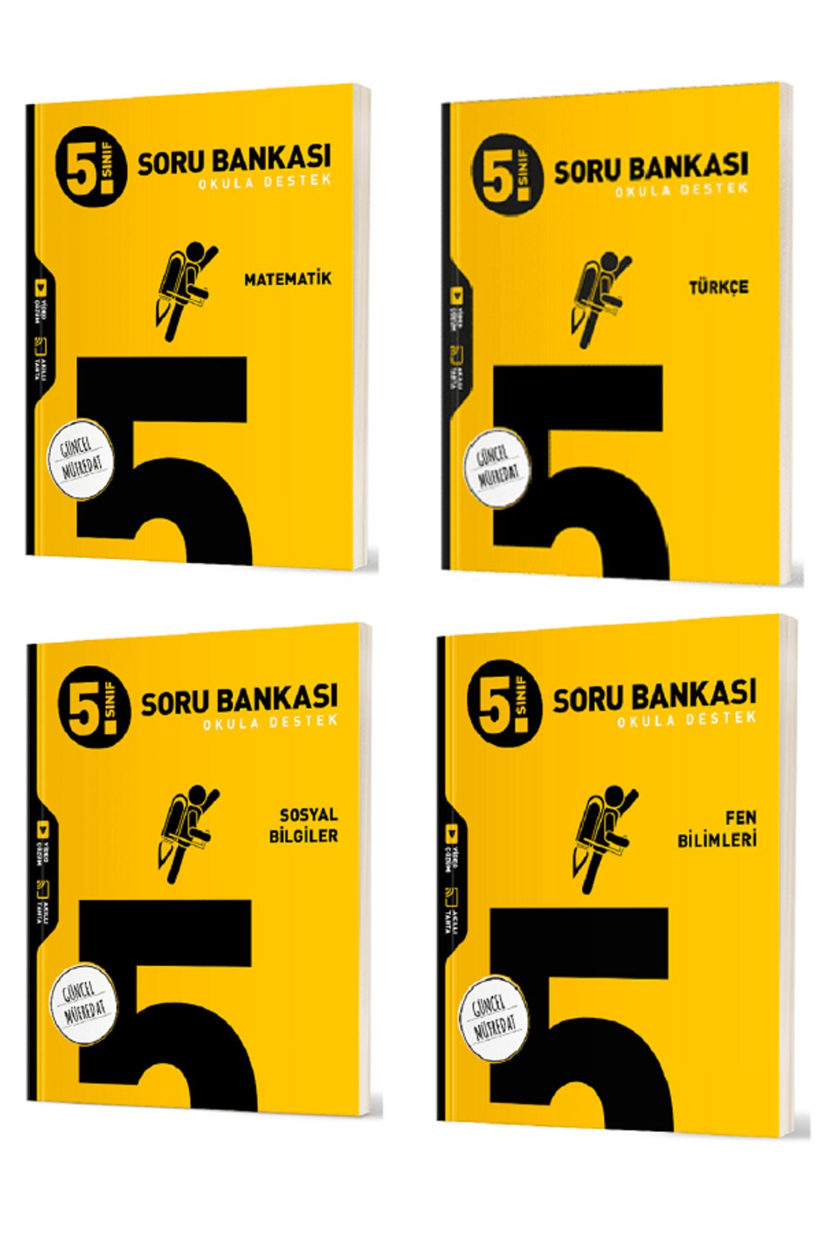Evrensel İletişim Yayınları 5.Sınıf Hız Yayınları Matematik + Türkçe + Sosyal + Fen Soru Bankaları / Güncel Müfredat / 4 KİTAP