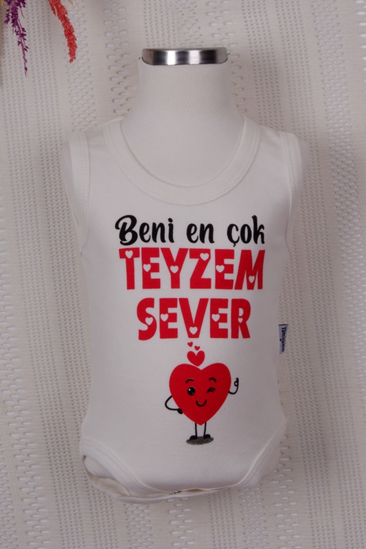 LilJoy Beni En Çok Teyzem Sever Baskılı Bebek Body Zıbın %100 Pamuk
