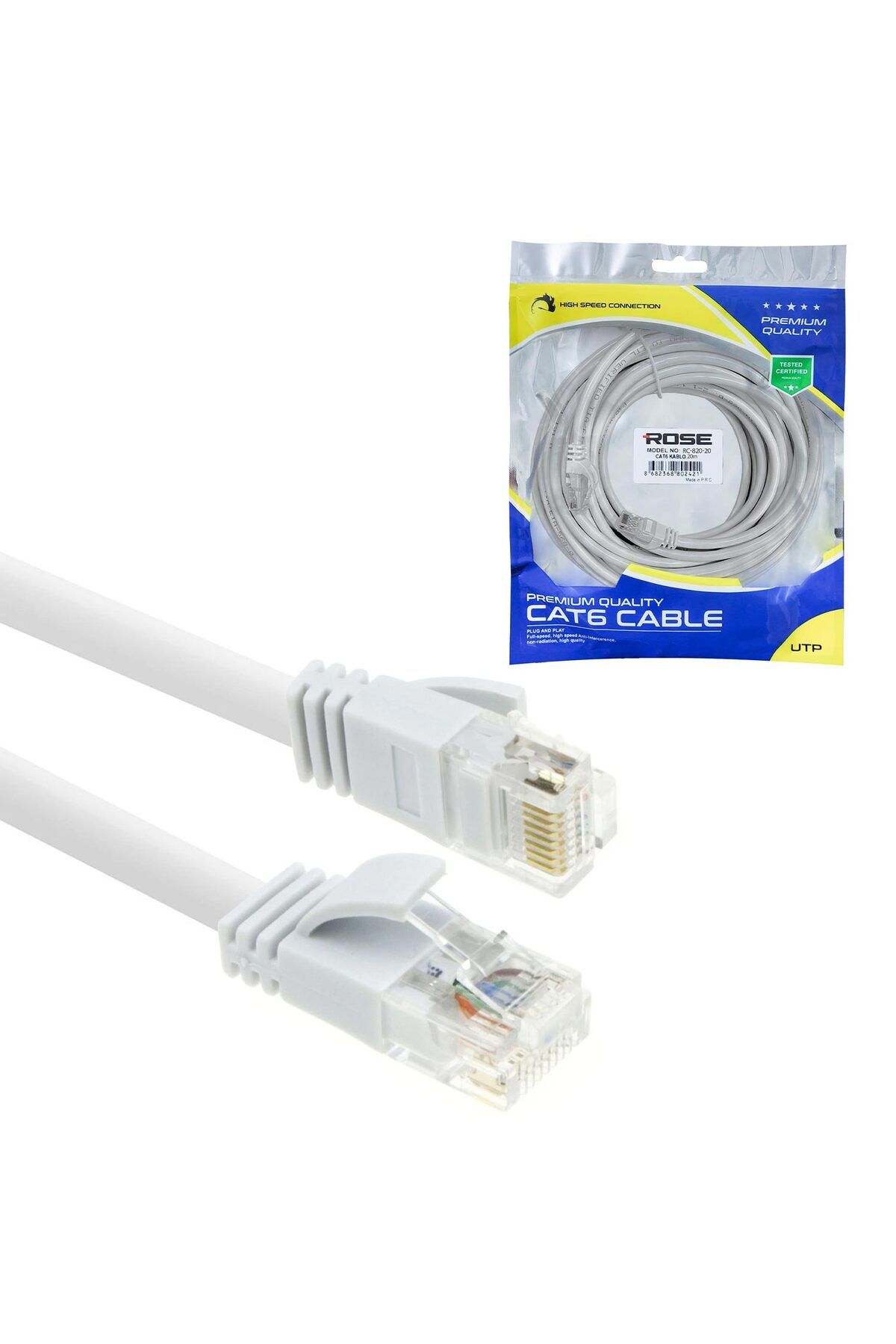 Rose Cat6 Patch Kablo 20mt Rose RC-820-20 RR8