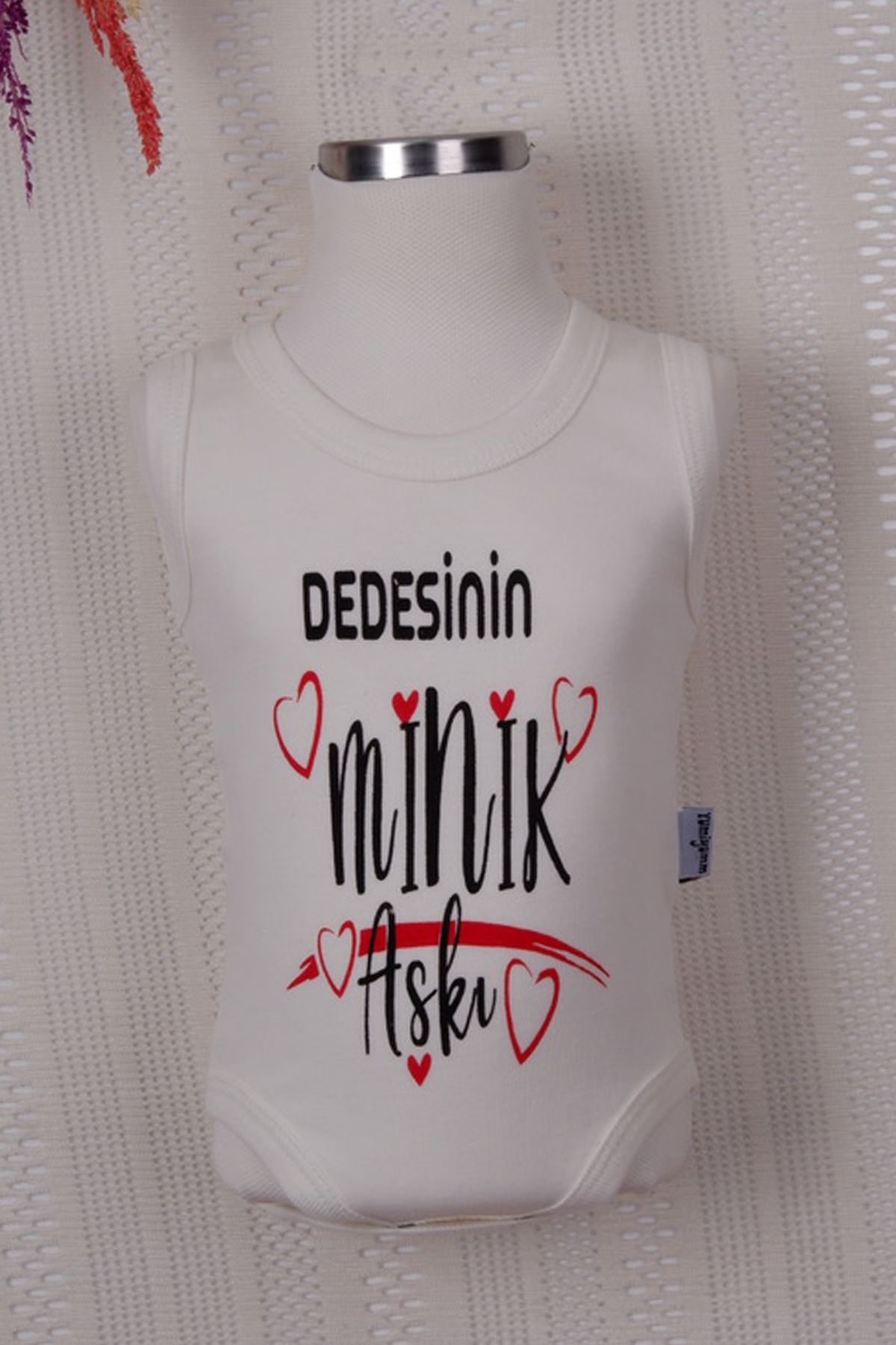 LilJoy Baskılı Bebek Body Zıbın Dedesinin Minik Aşkı %100 Pamuk