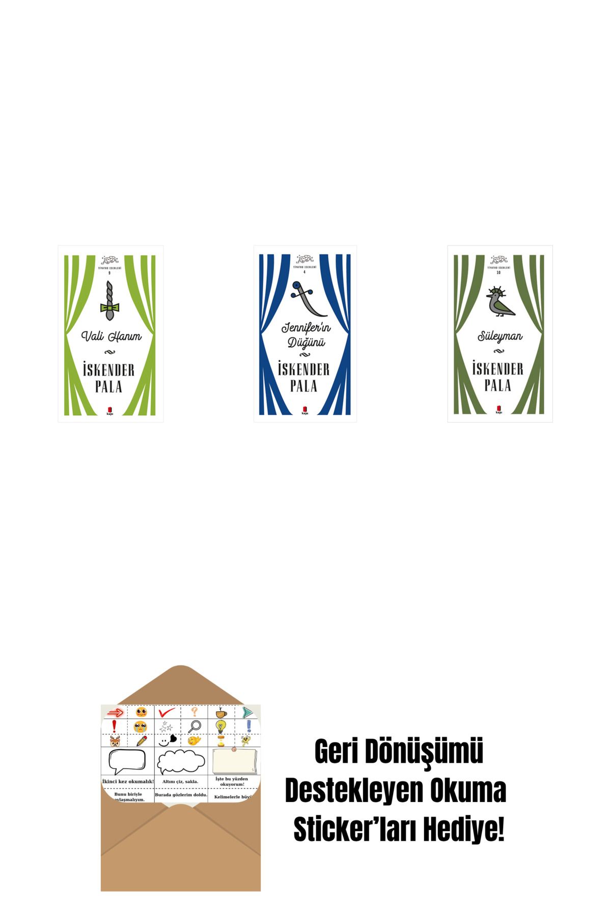 Alfa Yayınları Vali Hanım (Ciltli) + Jennifer’ın Düğünü (Ciltli) + Süleyman (Ciltli) + Okuma Sticker'ları